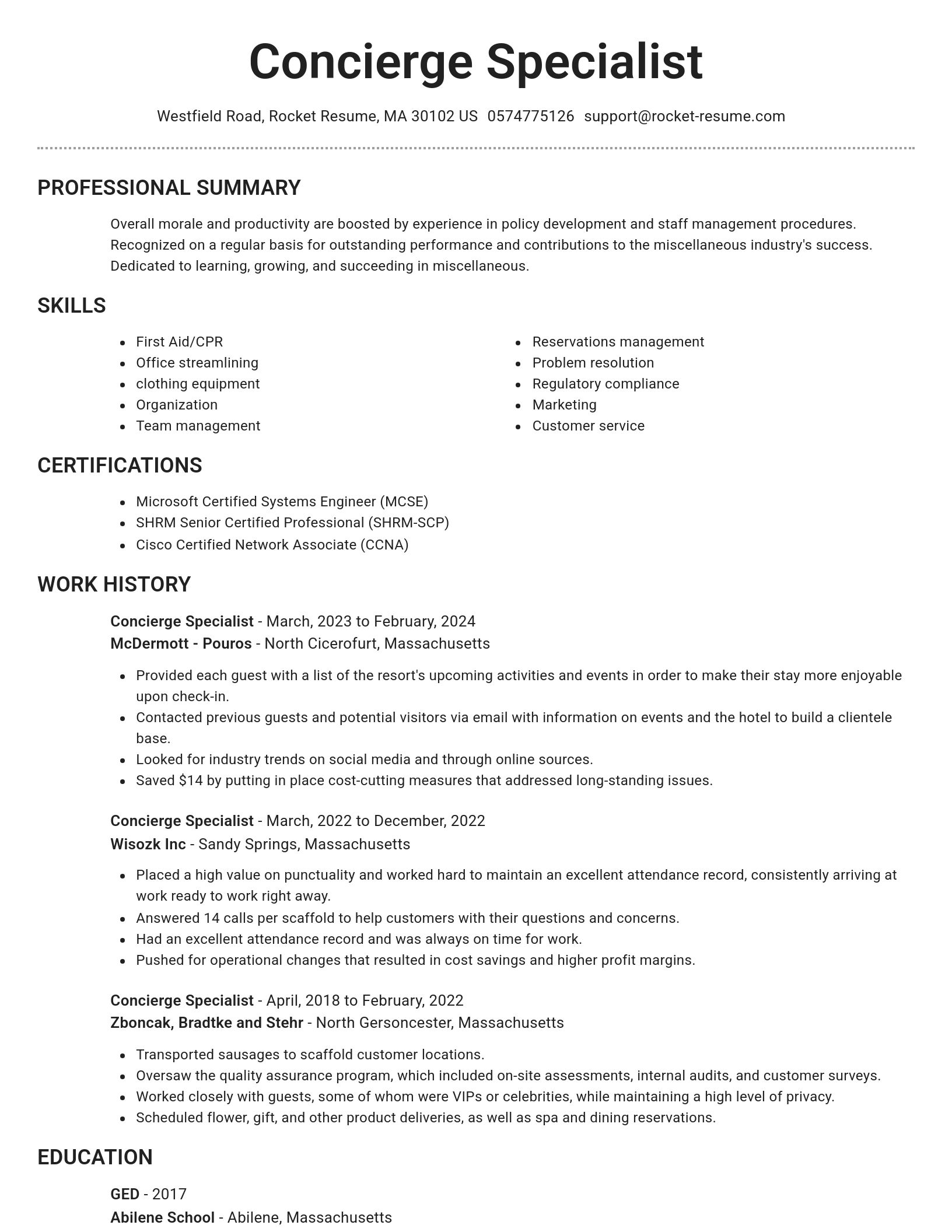 Brilliant resume template