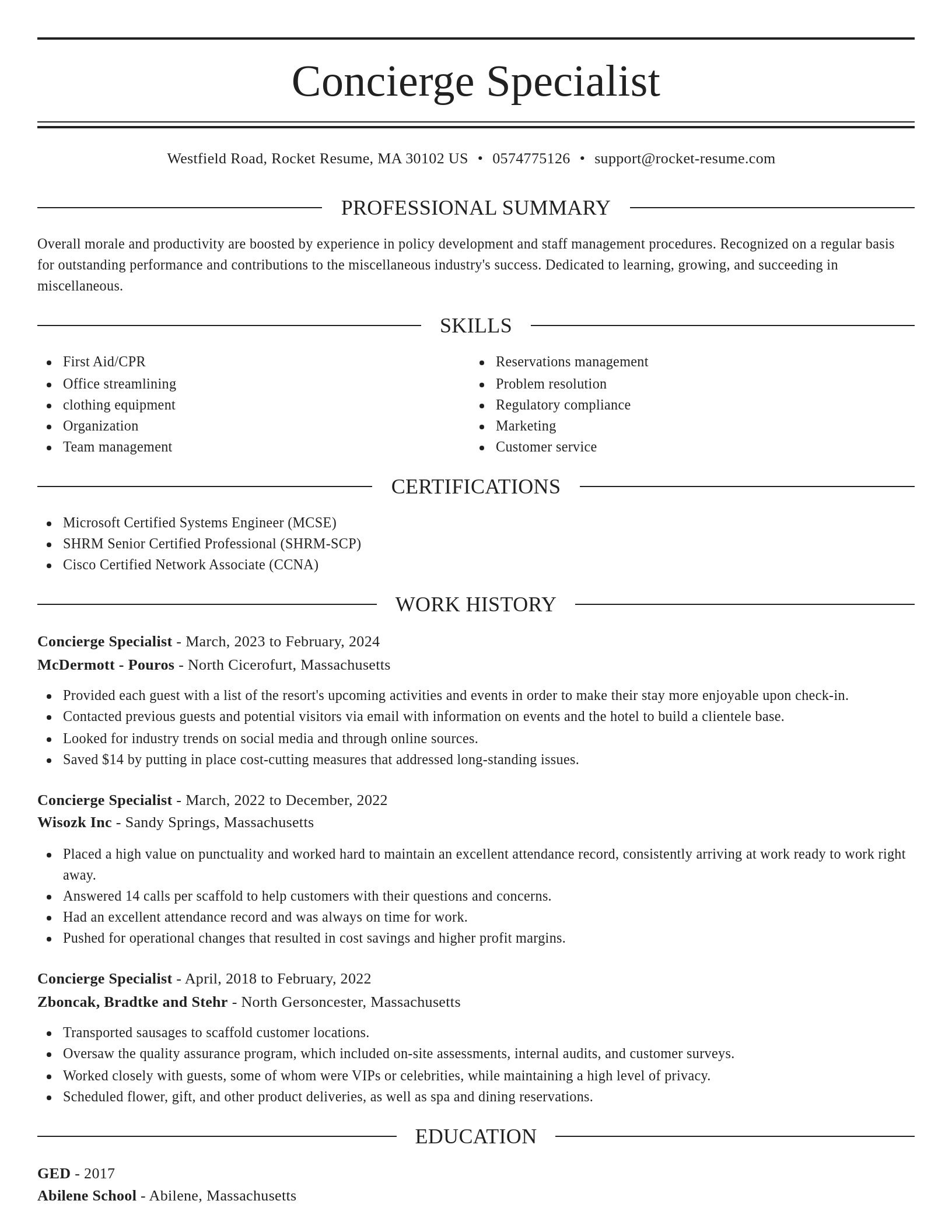 Elegant resume template