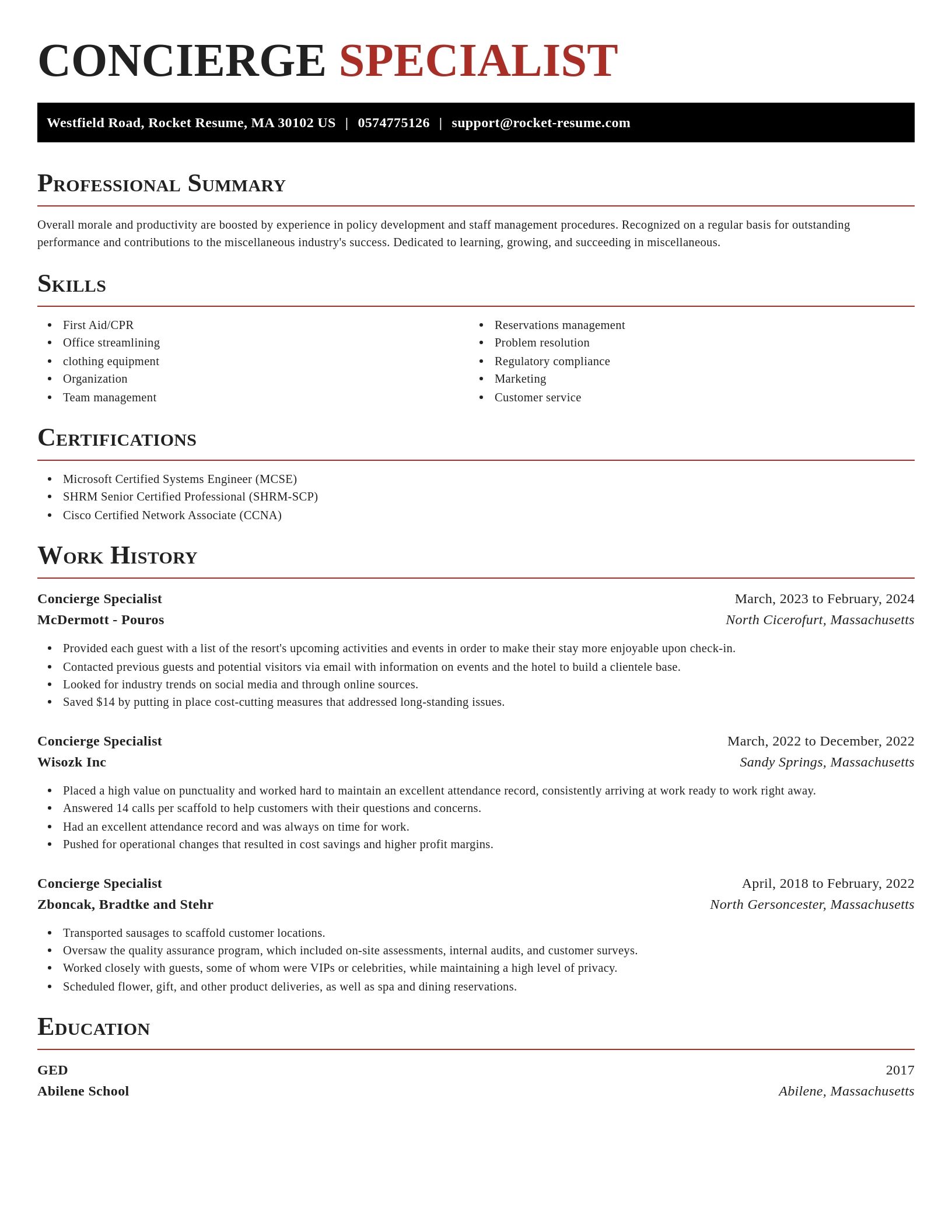 Exquisite resume template