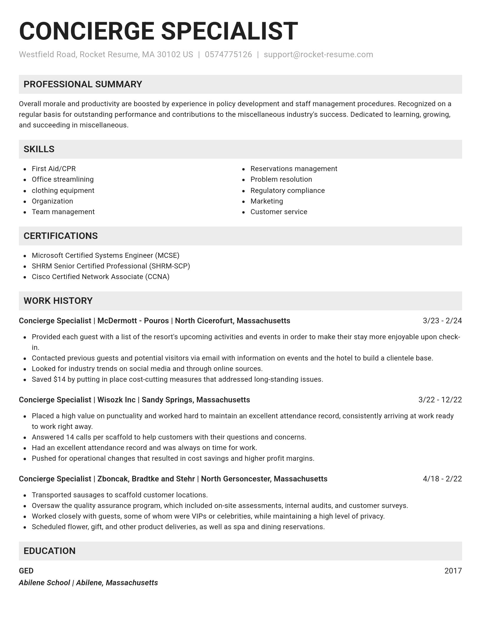 Genius resume template