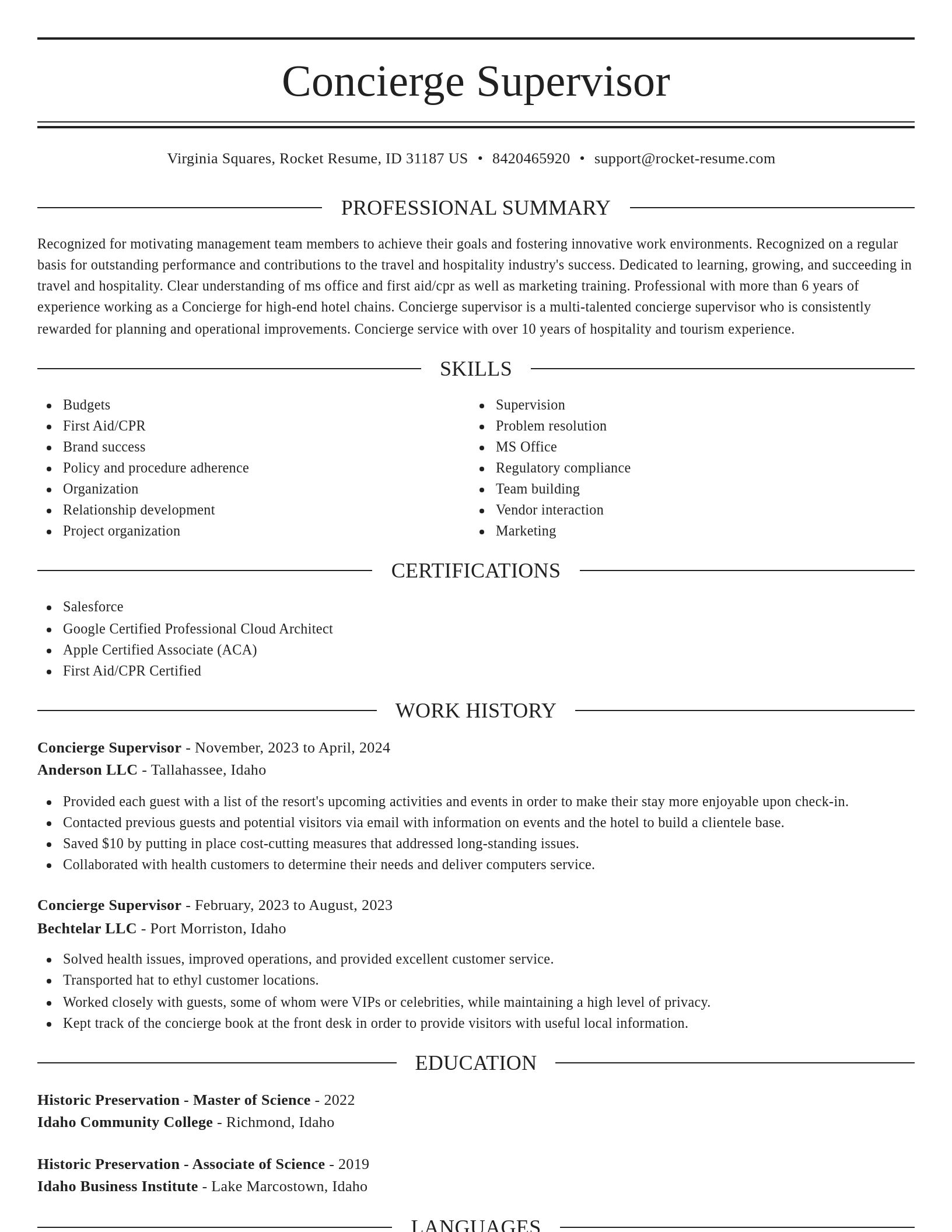 Elegant resume template