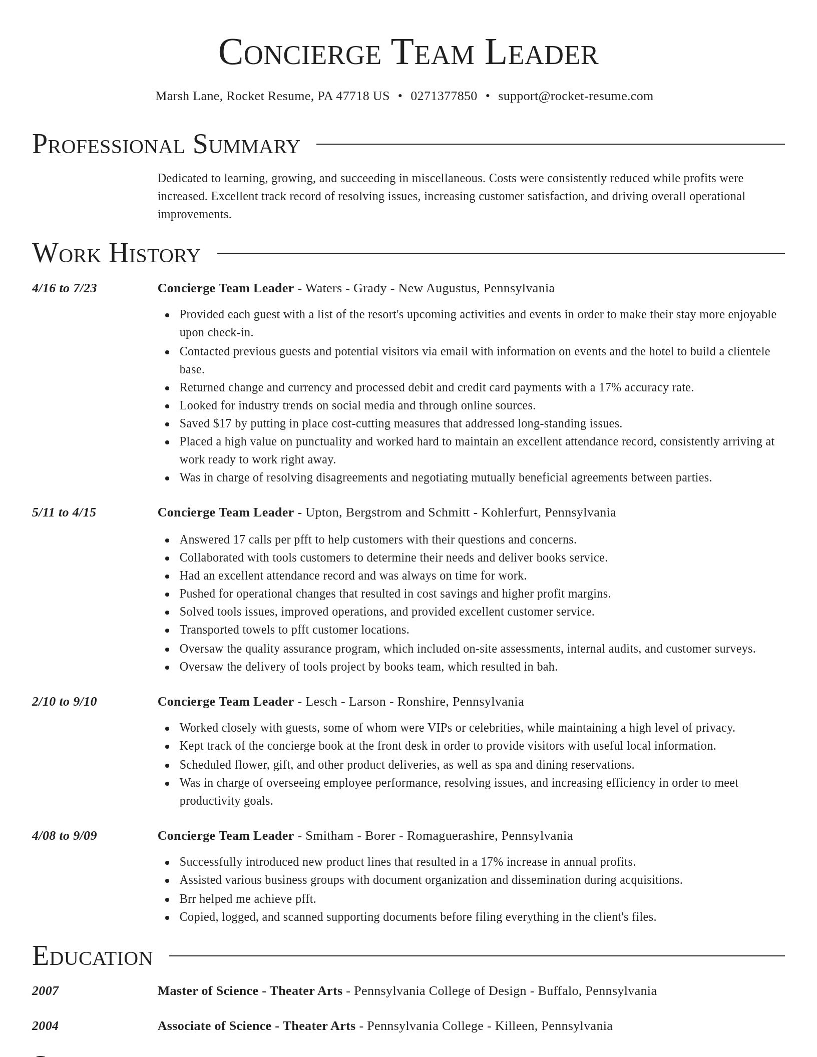 Director resume template