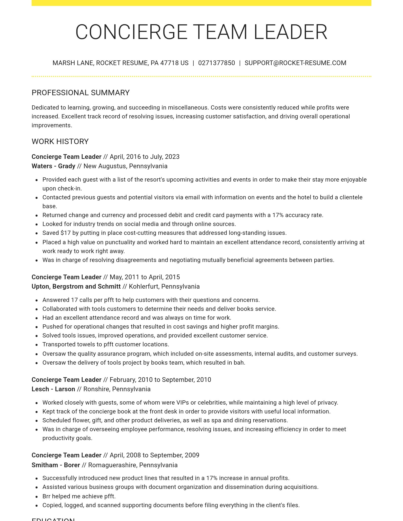 Grand resume template