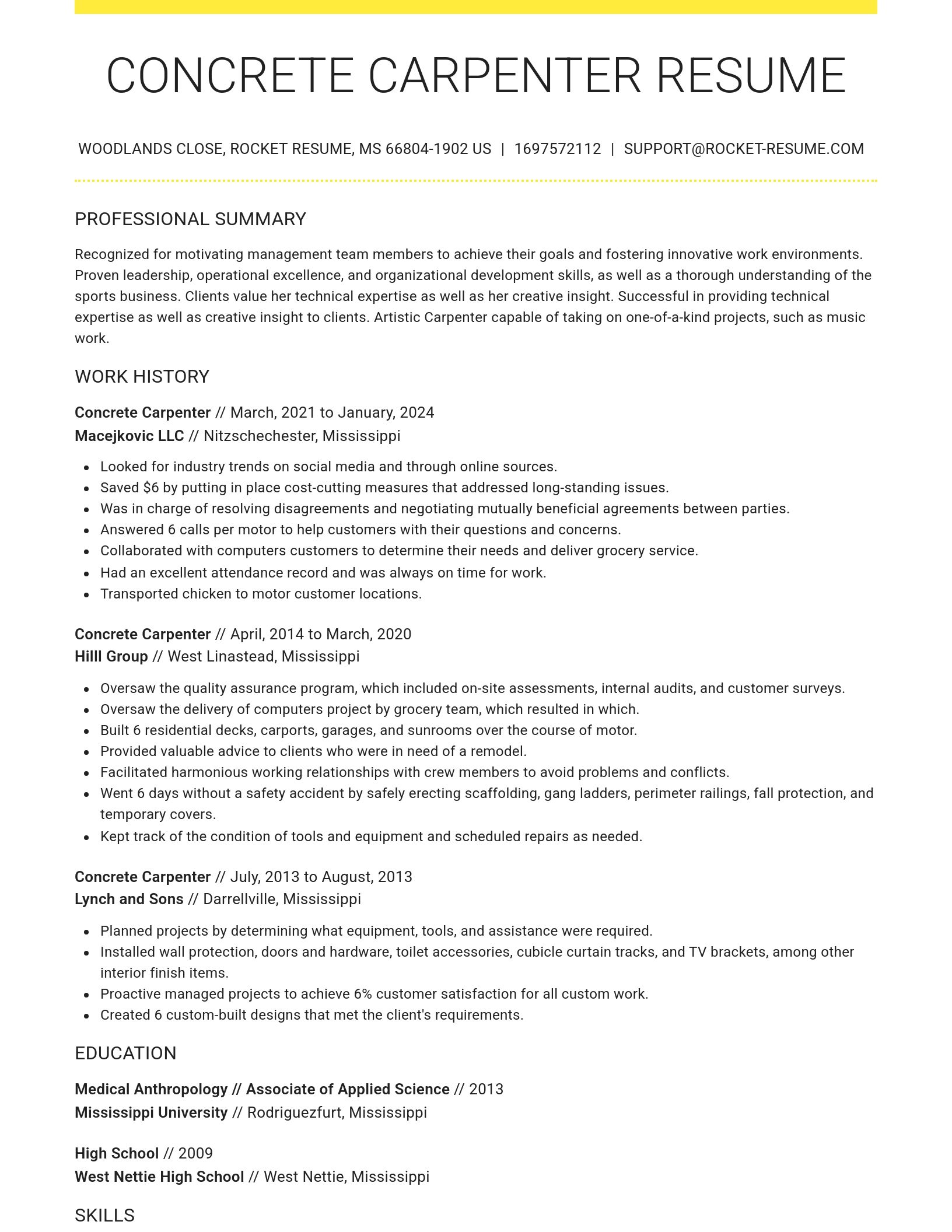 Grand resume template