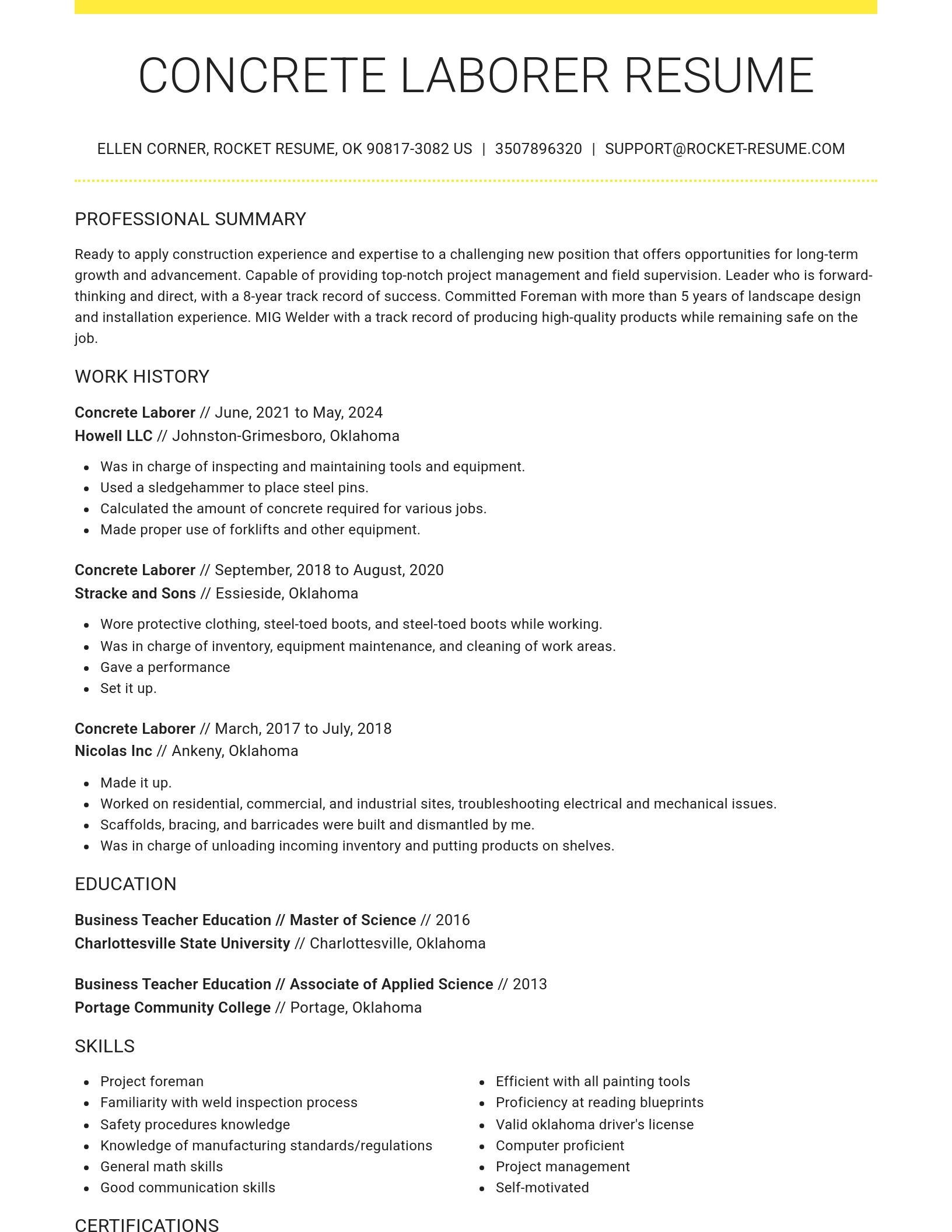 Grand resume template