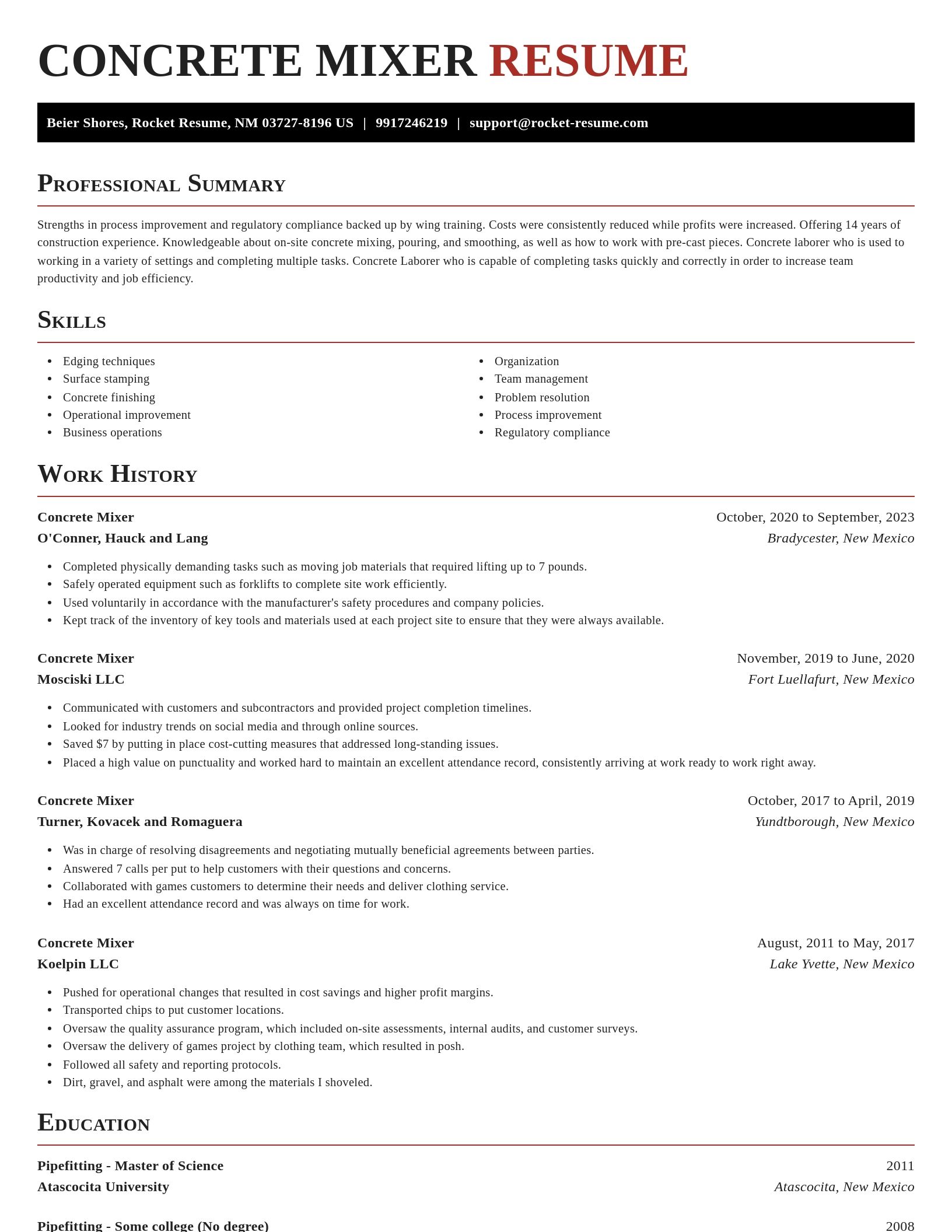 Exquisite resume template