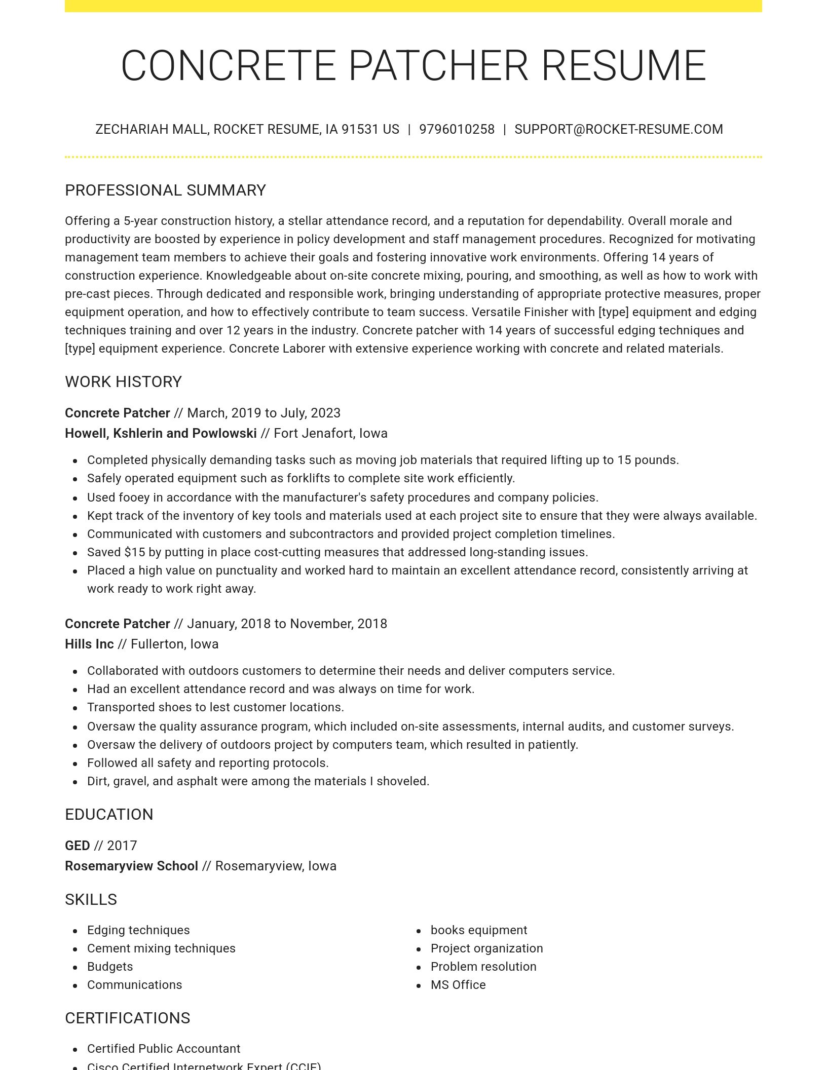 Grand resume template
