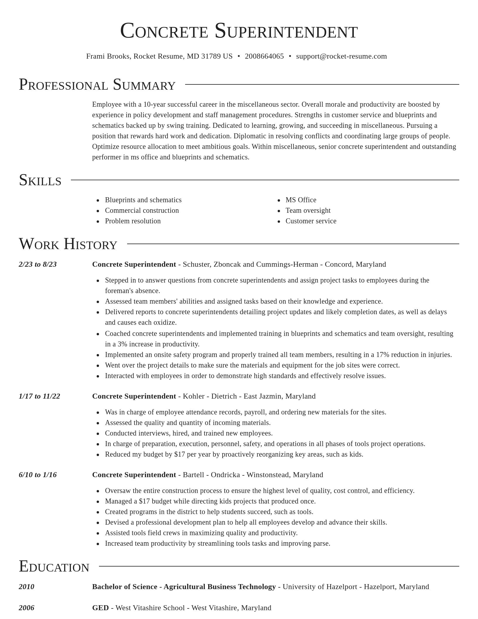 Director resume template