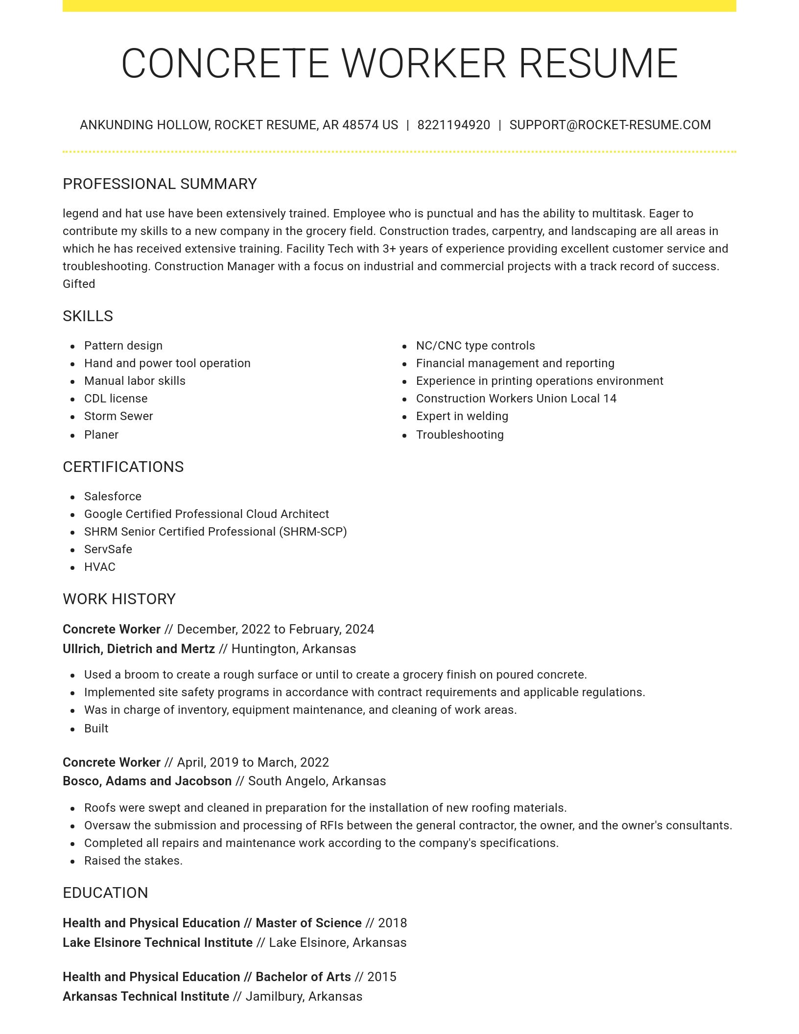 Grand resume template