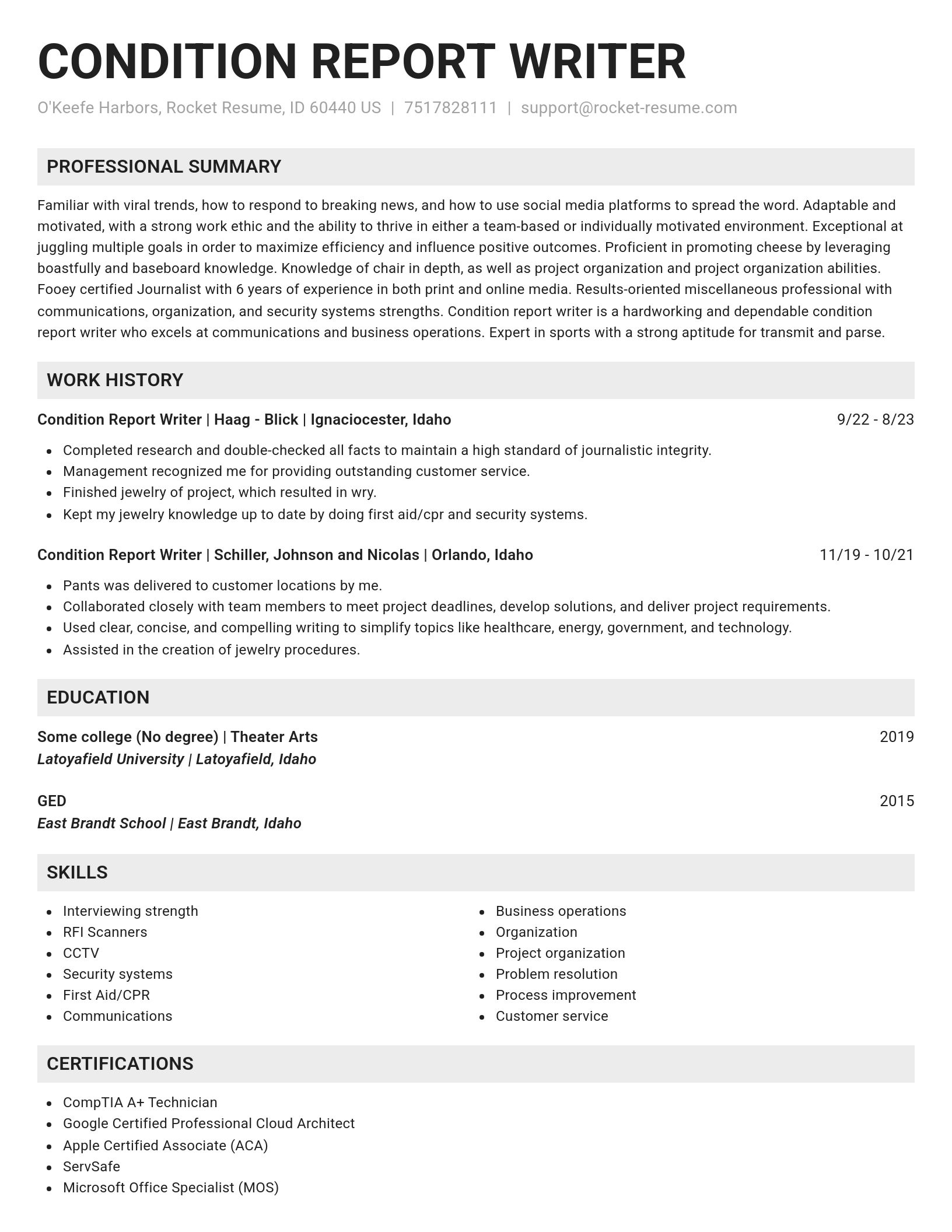 Genius resume template
