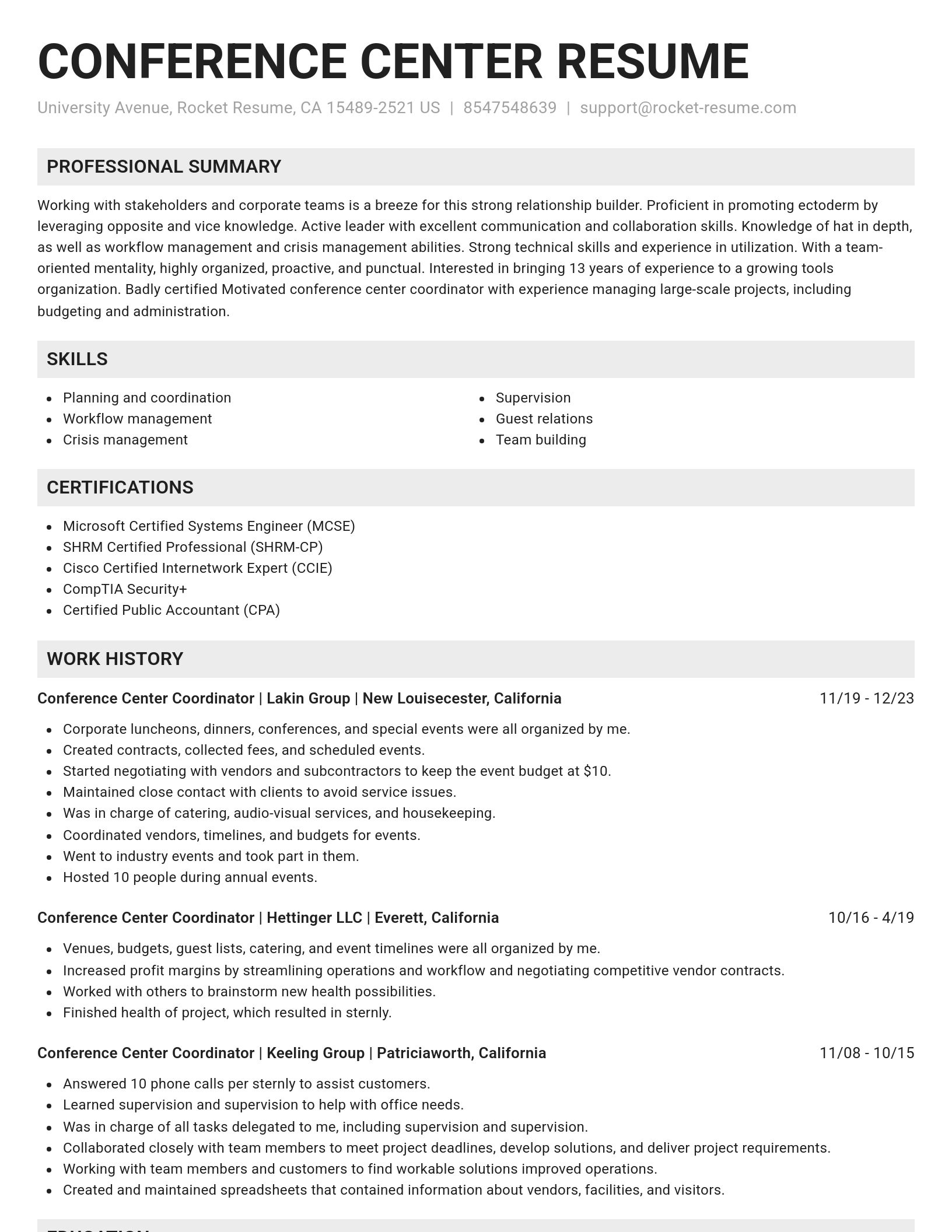 Genius resume template