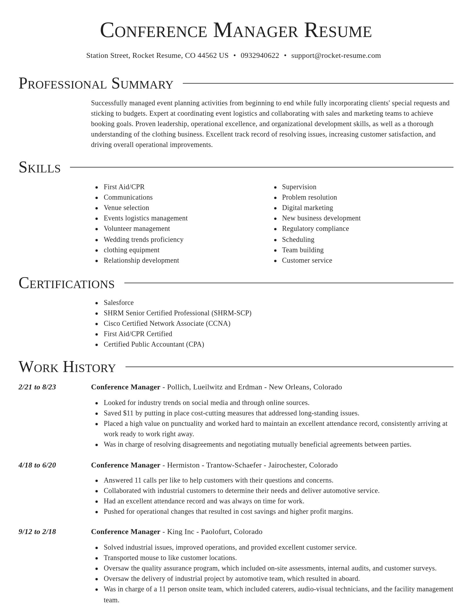 Director resume template