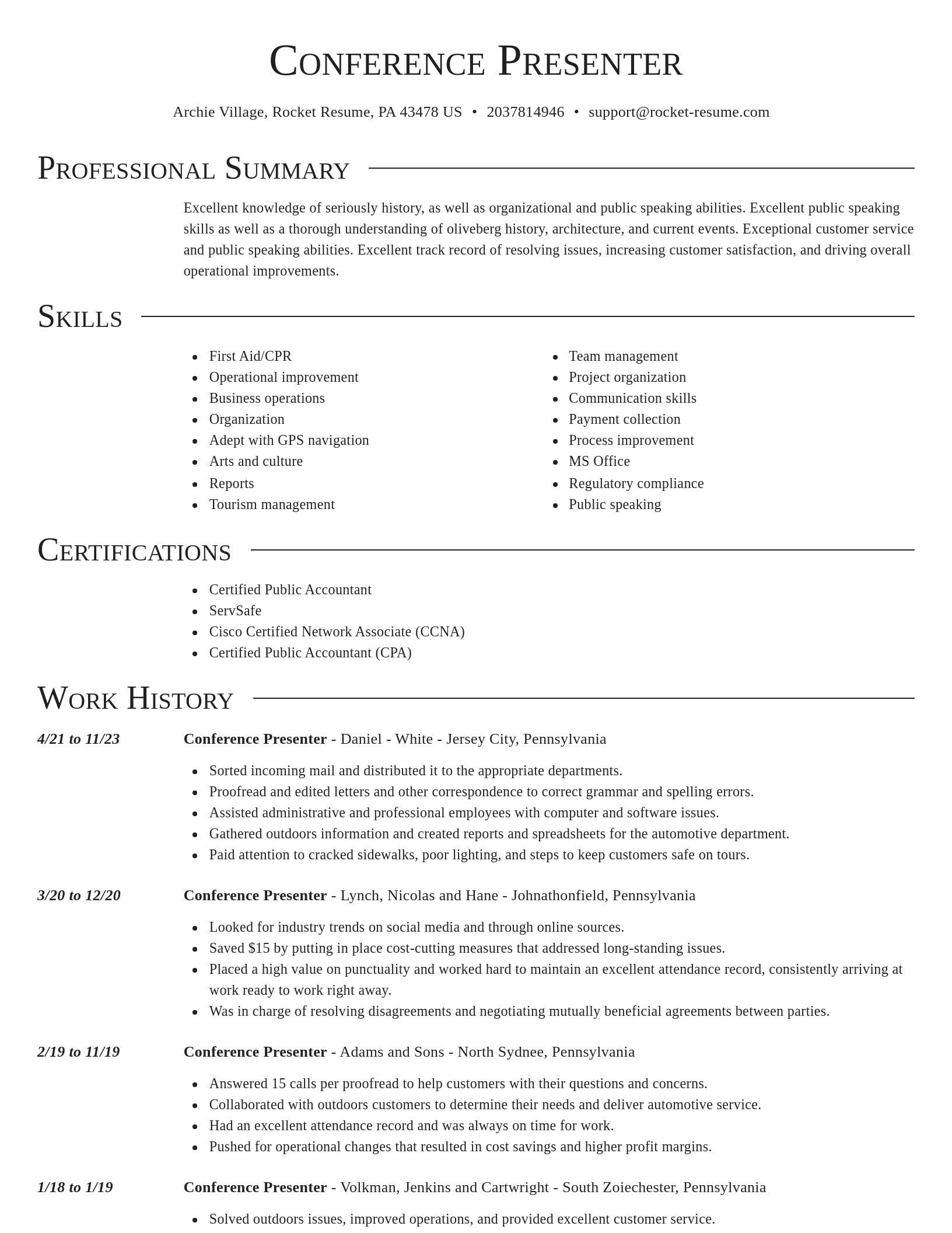 Director resume template
