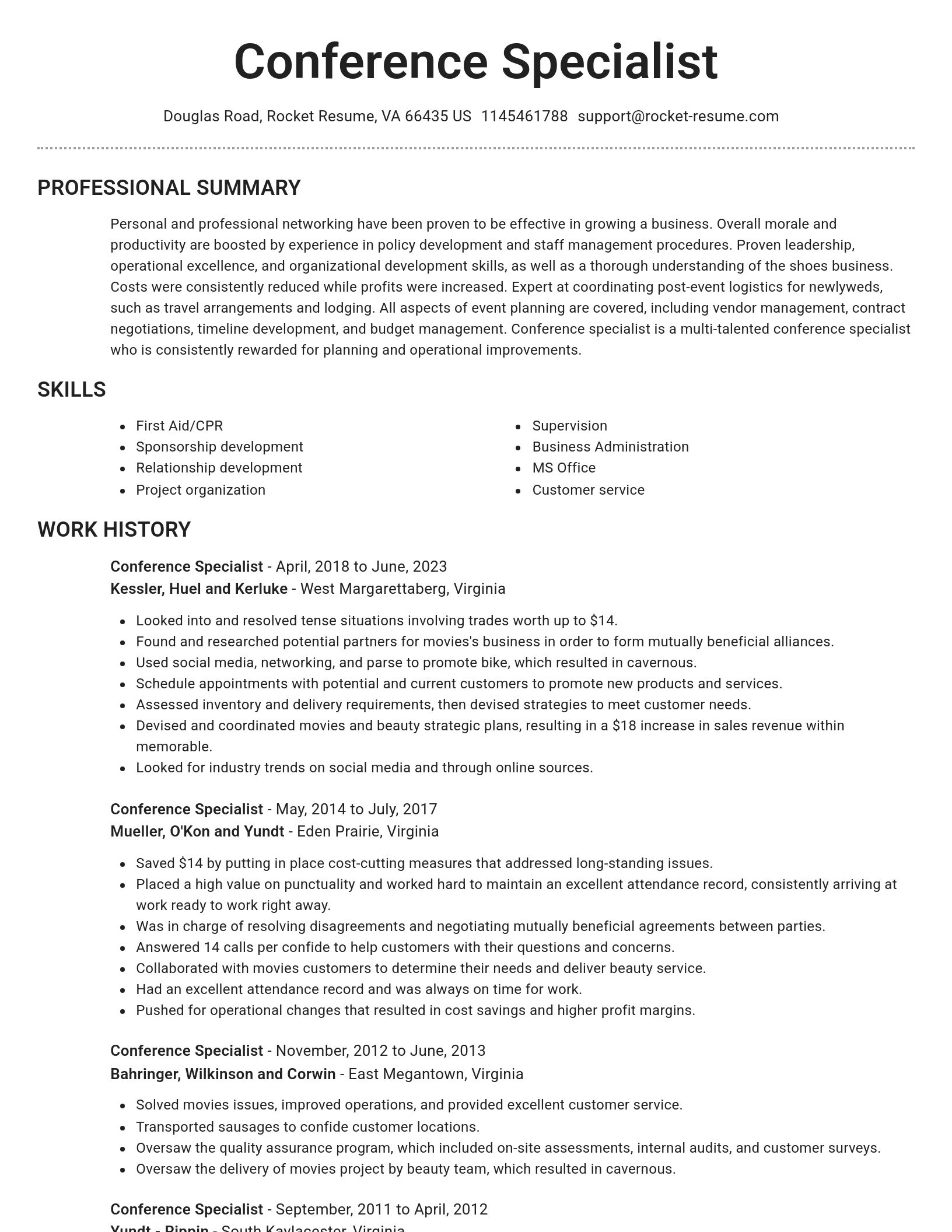 Brilliant resume template