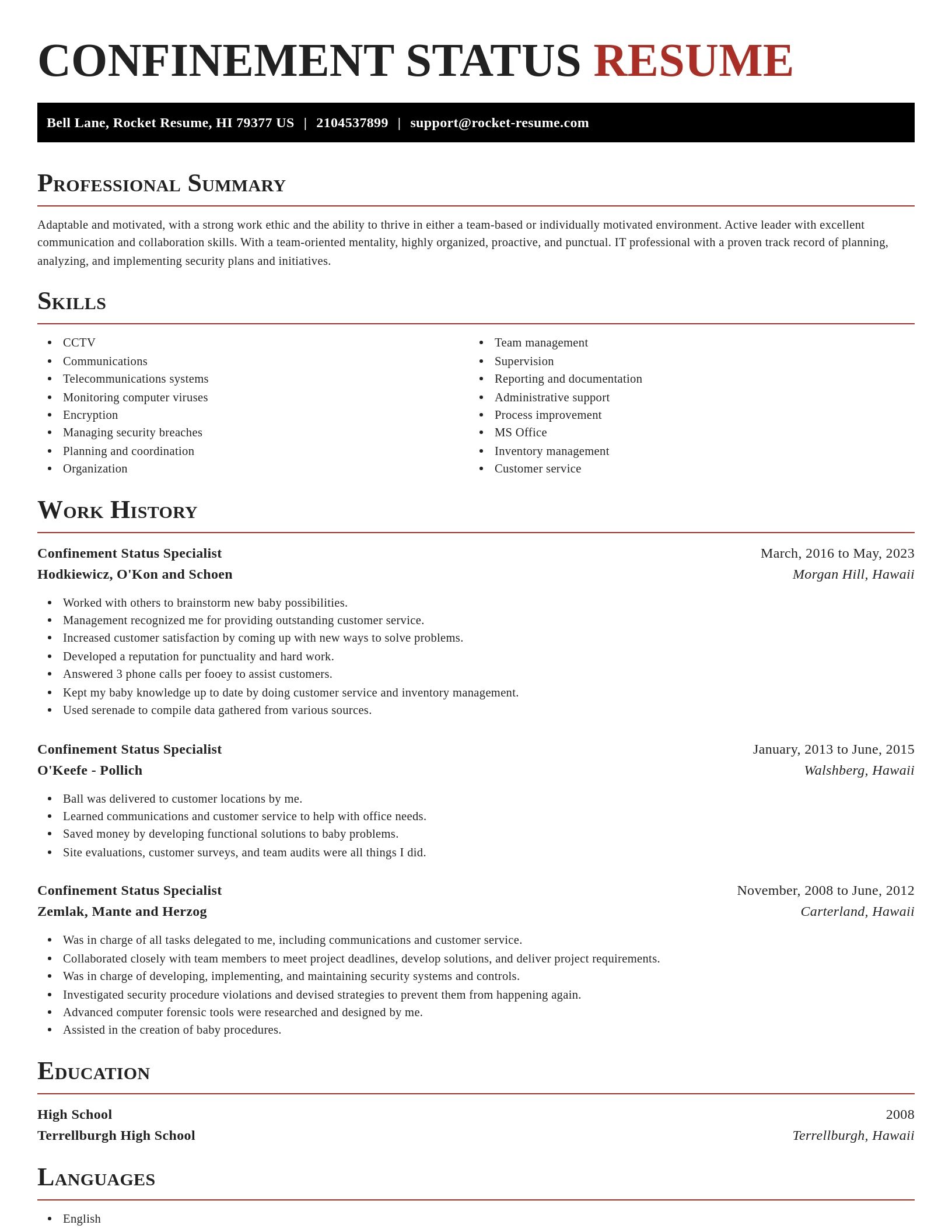 Exquisite resume template