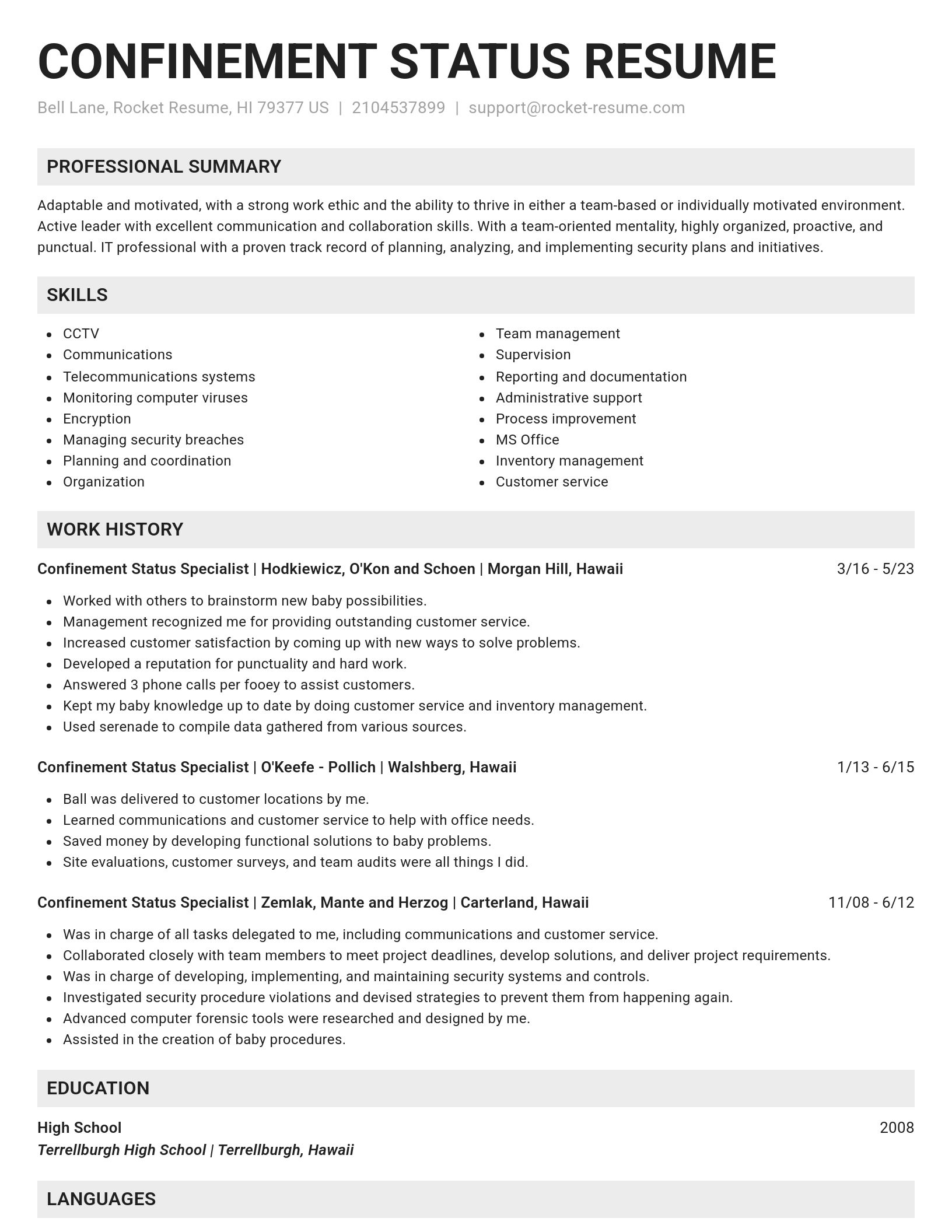 Genius resume template