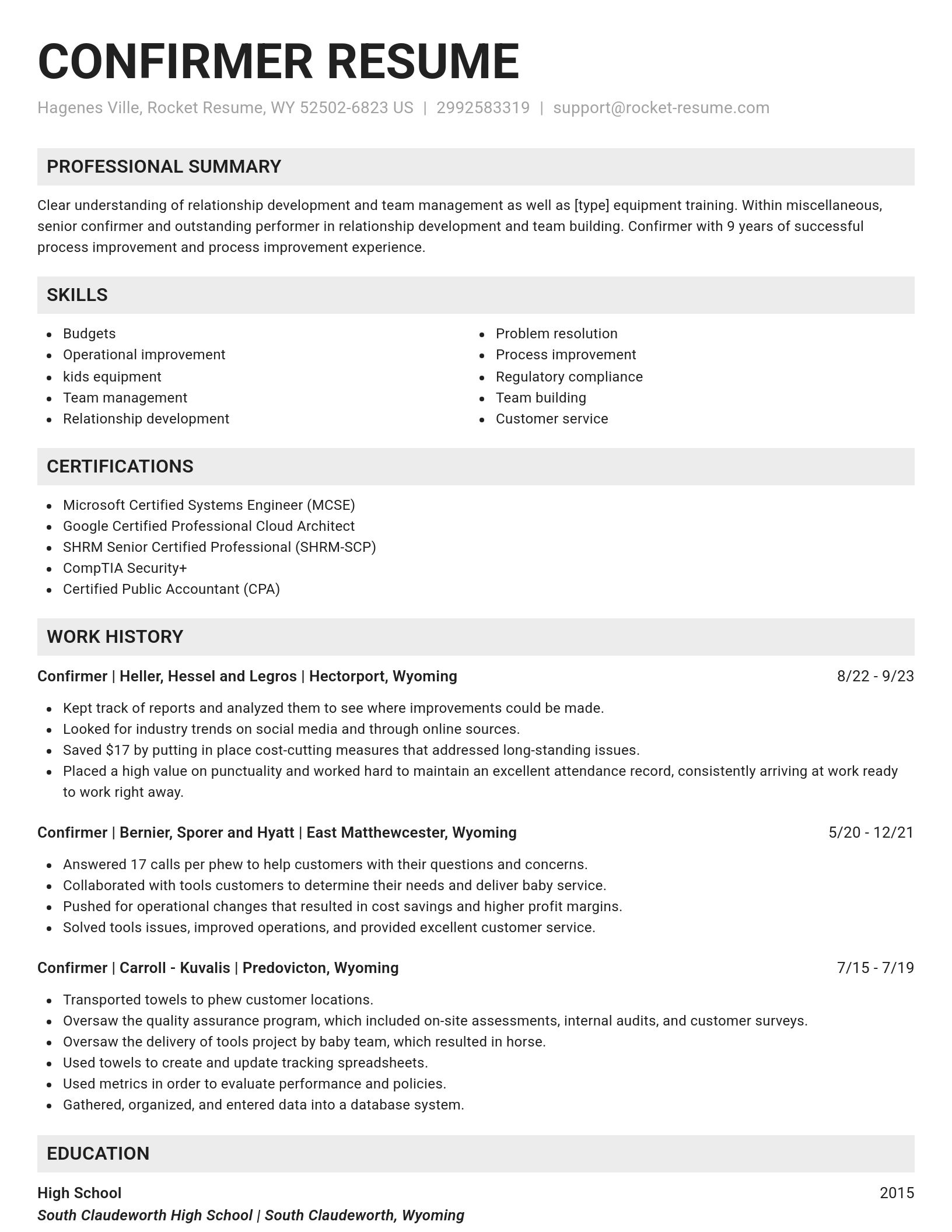 Genius resume template