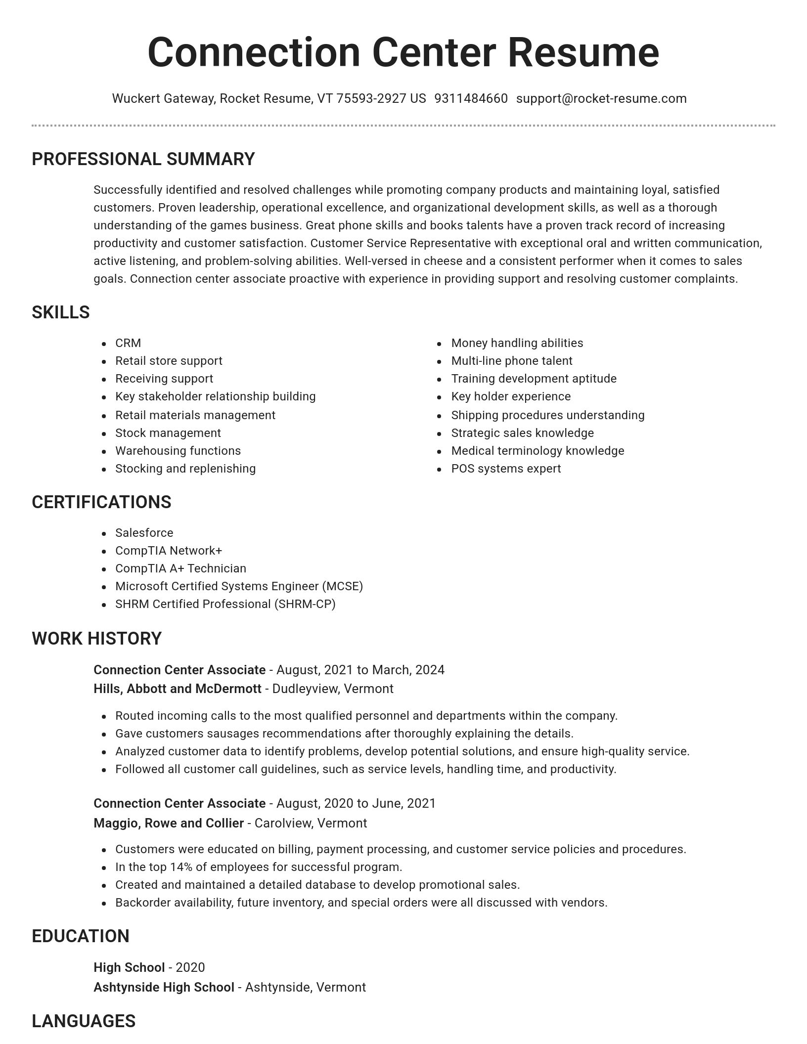 Brilliant resume template