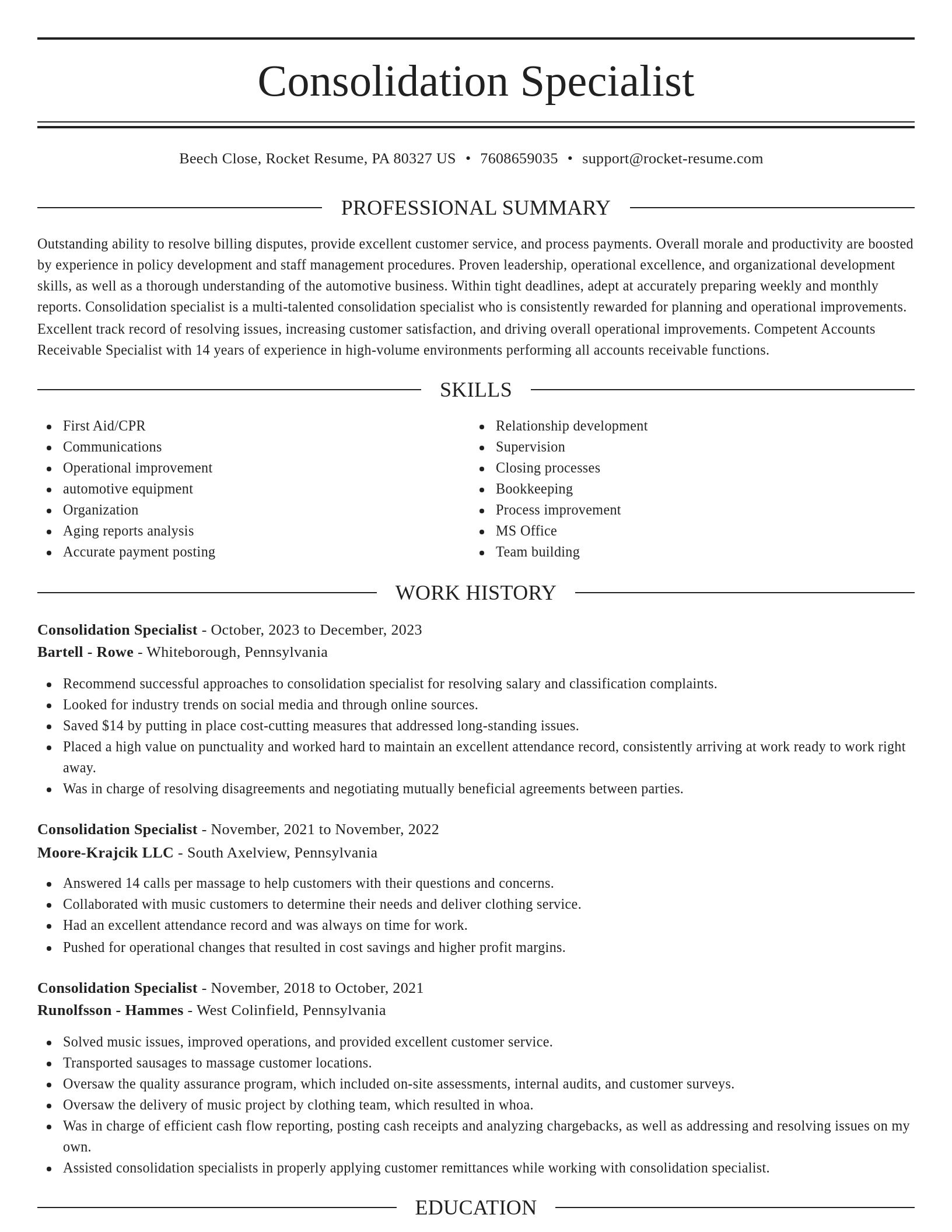 Elegant resume template