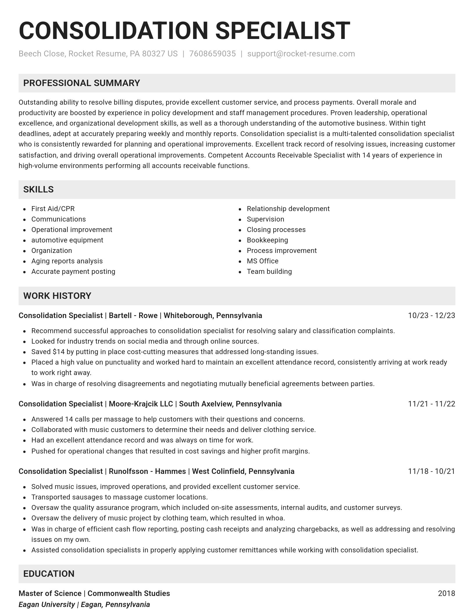 Genius resume template