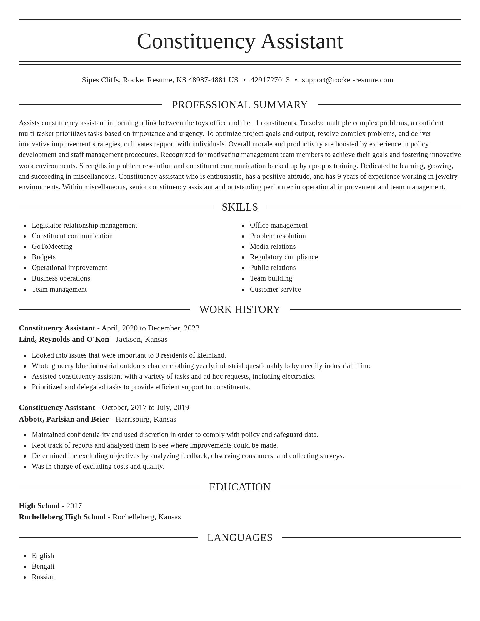 Elegant resume template