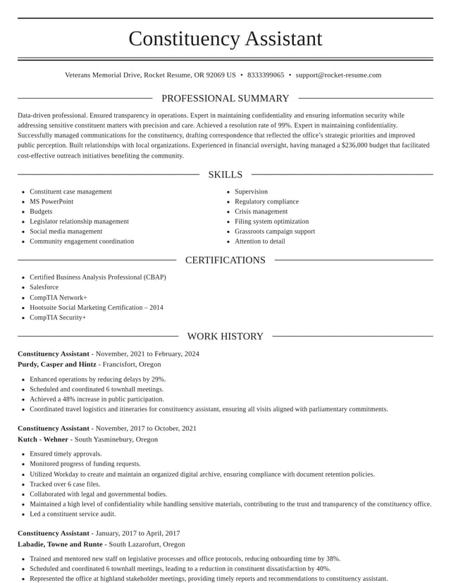 Elegant resume template