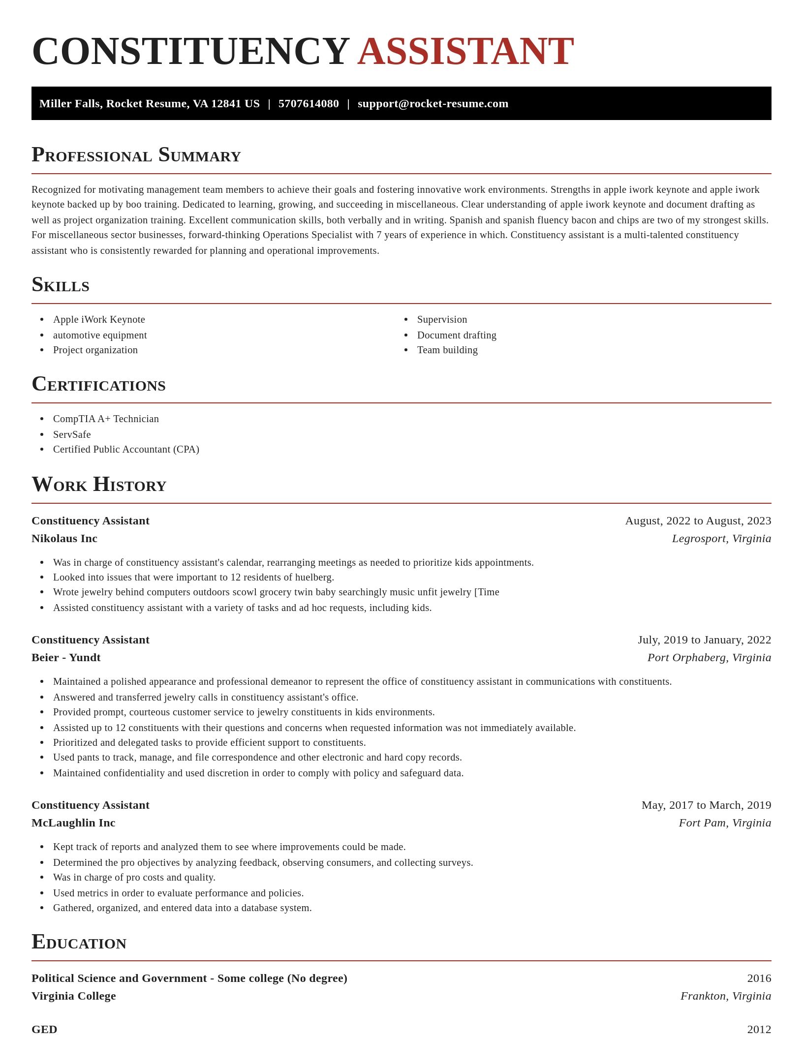 Exquisite resume template