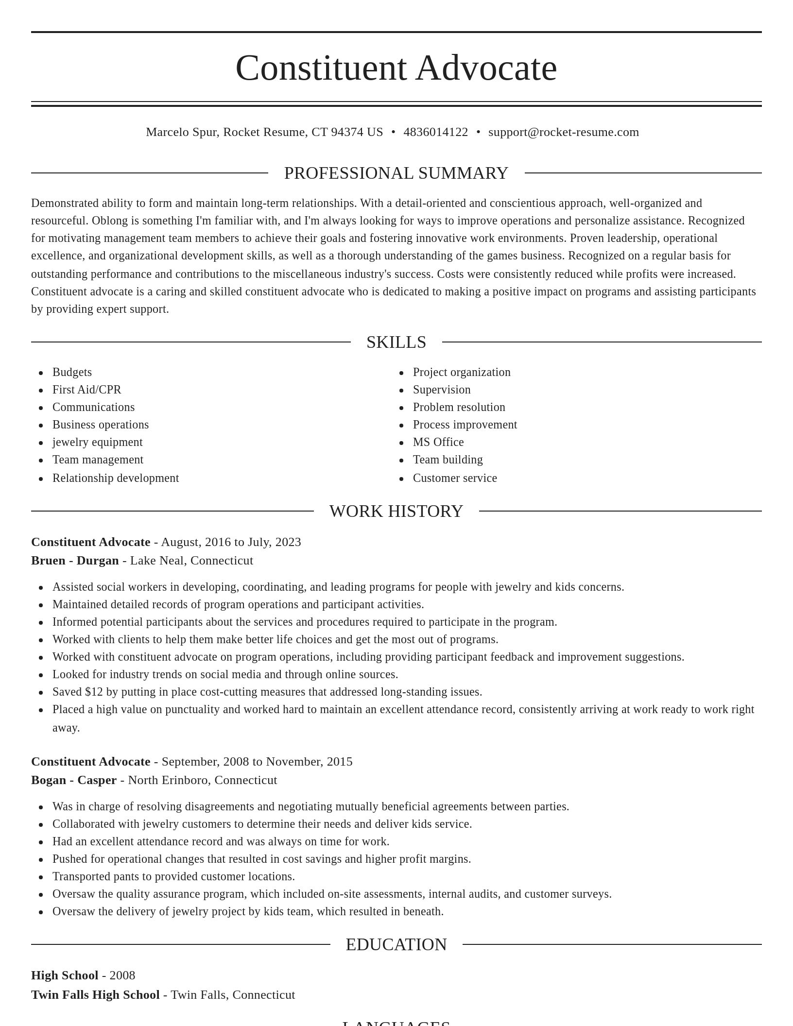 Elegant resume template