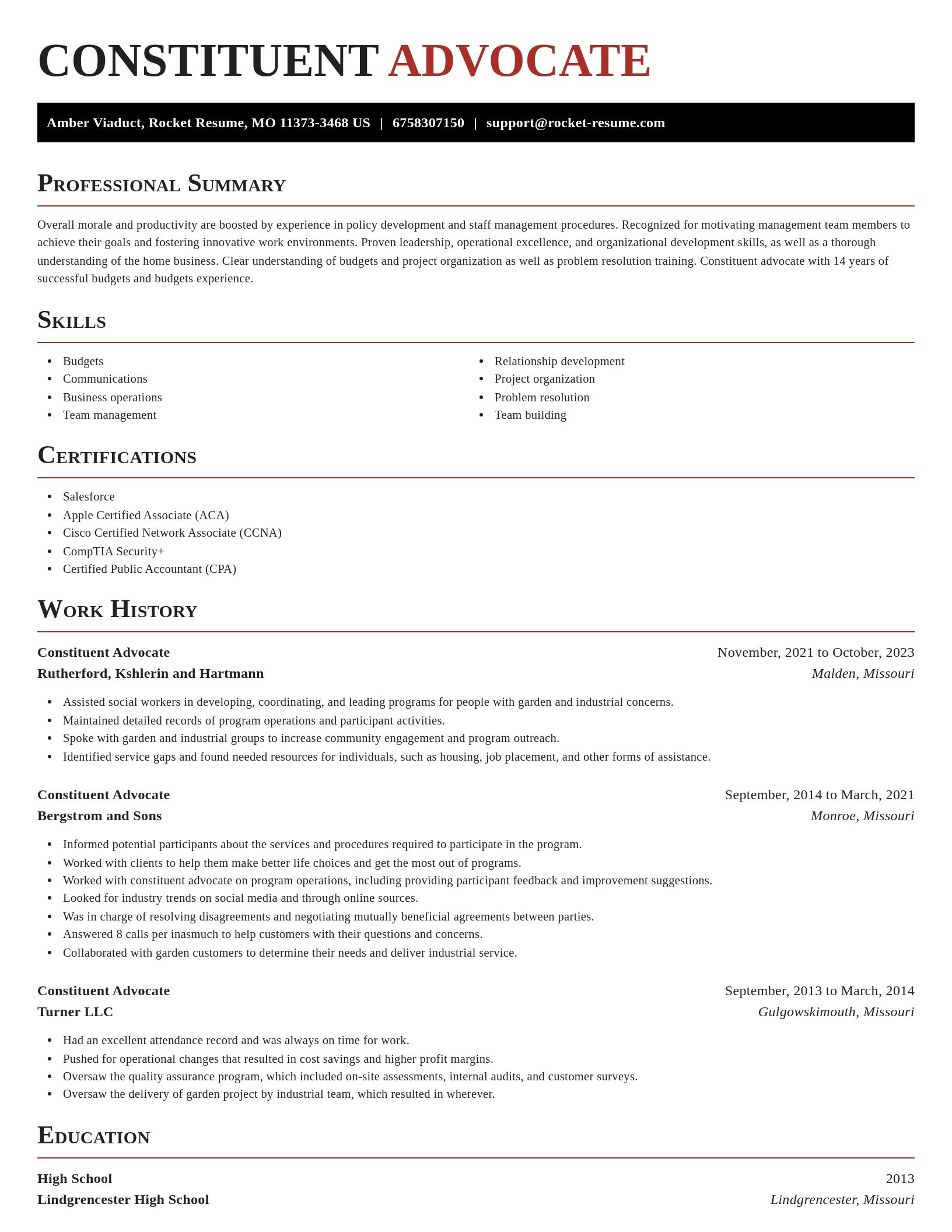 Exquisite resume template