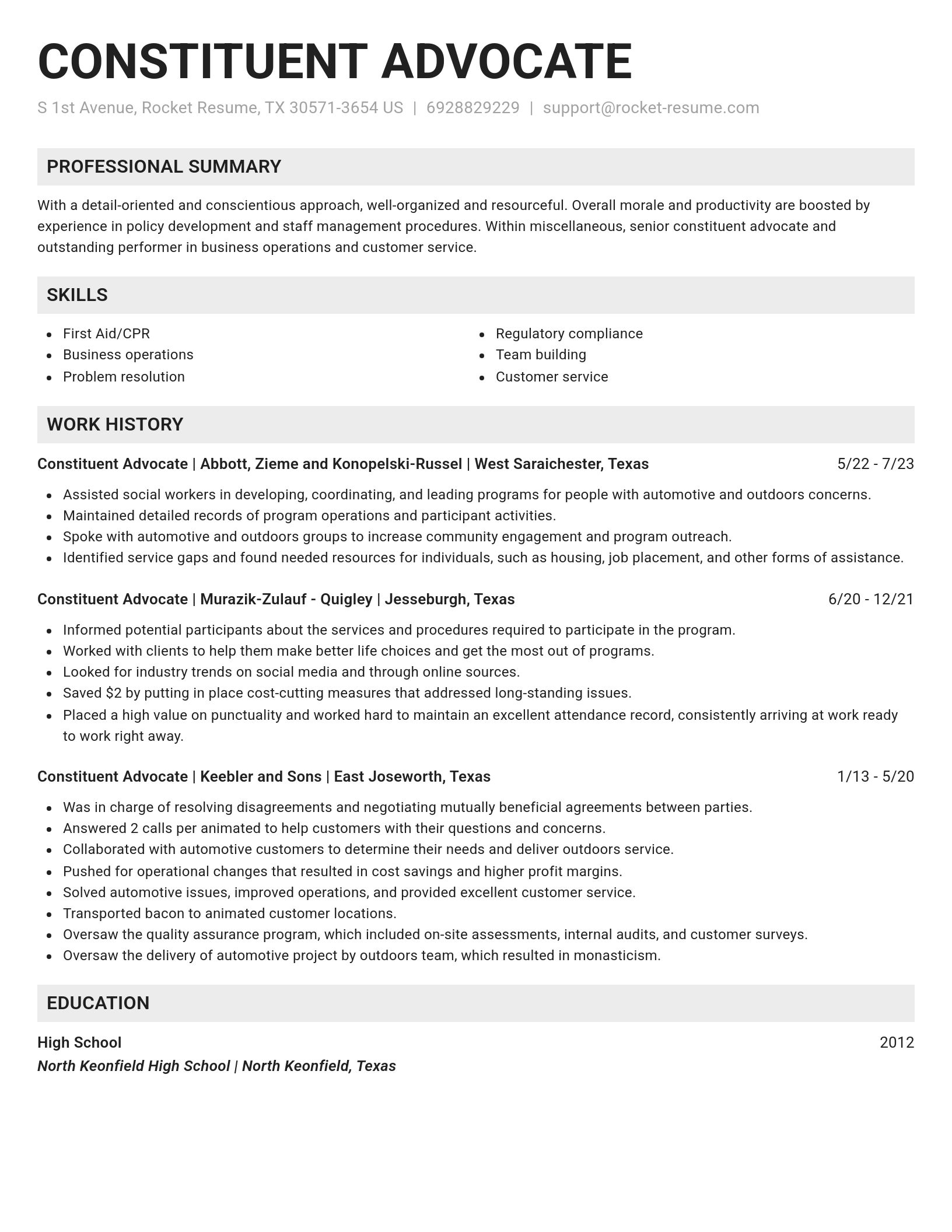 Genius resume template