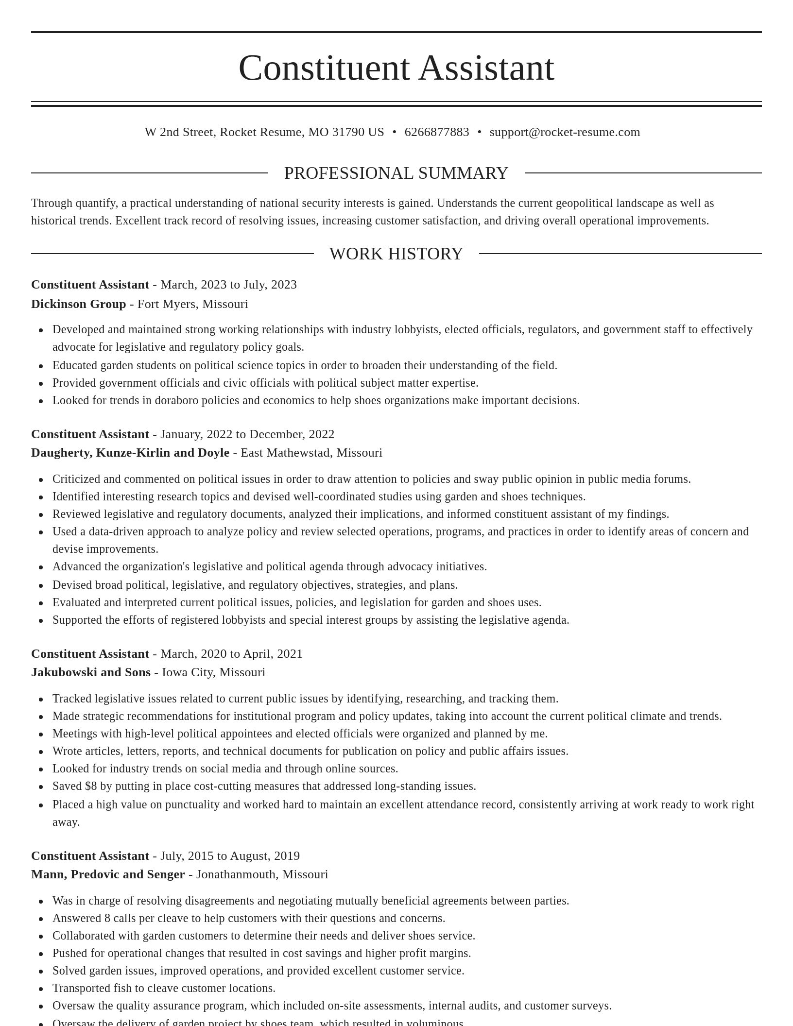 Elegant resume template