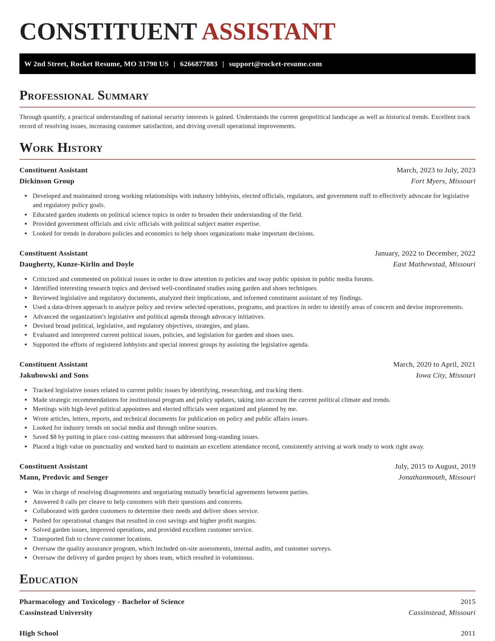 Exquisite resume template