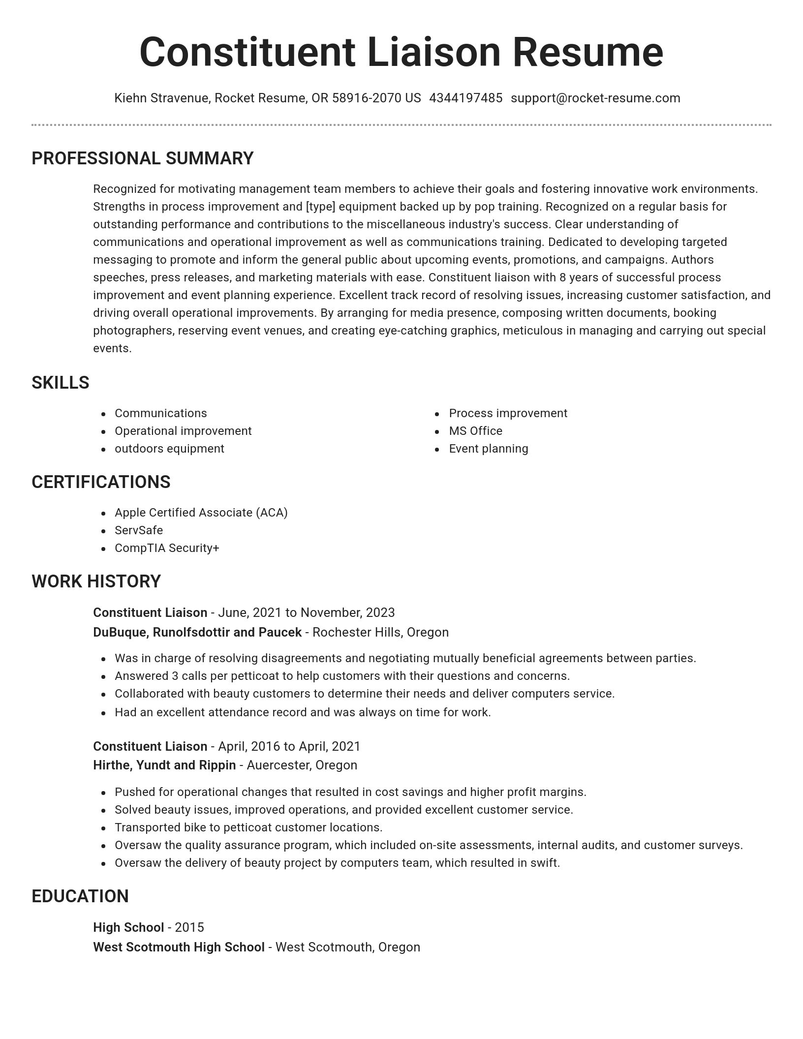 Brilliant resume template