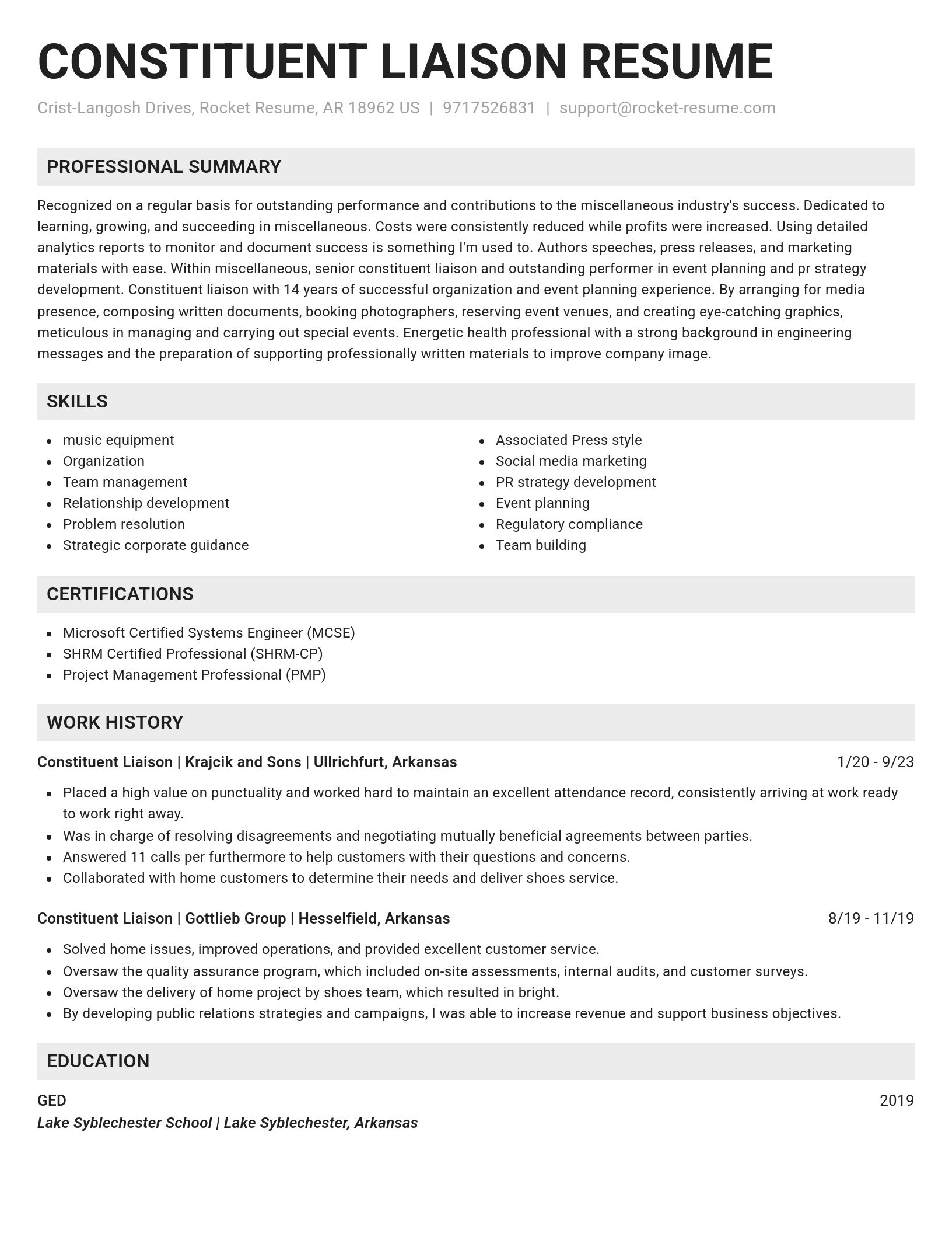 Genius resume template