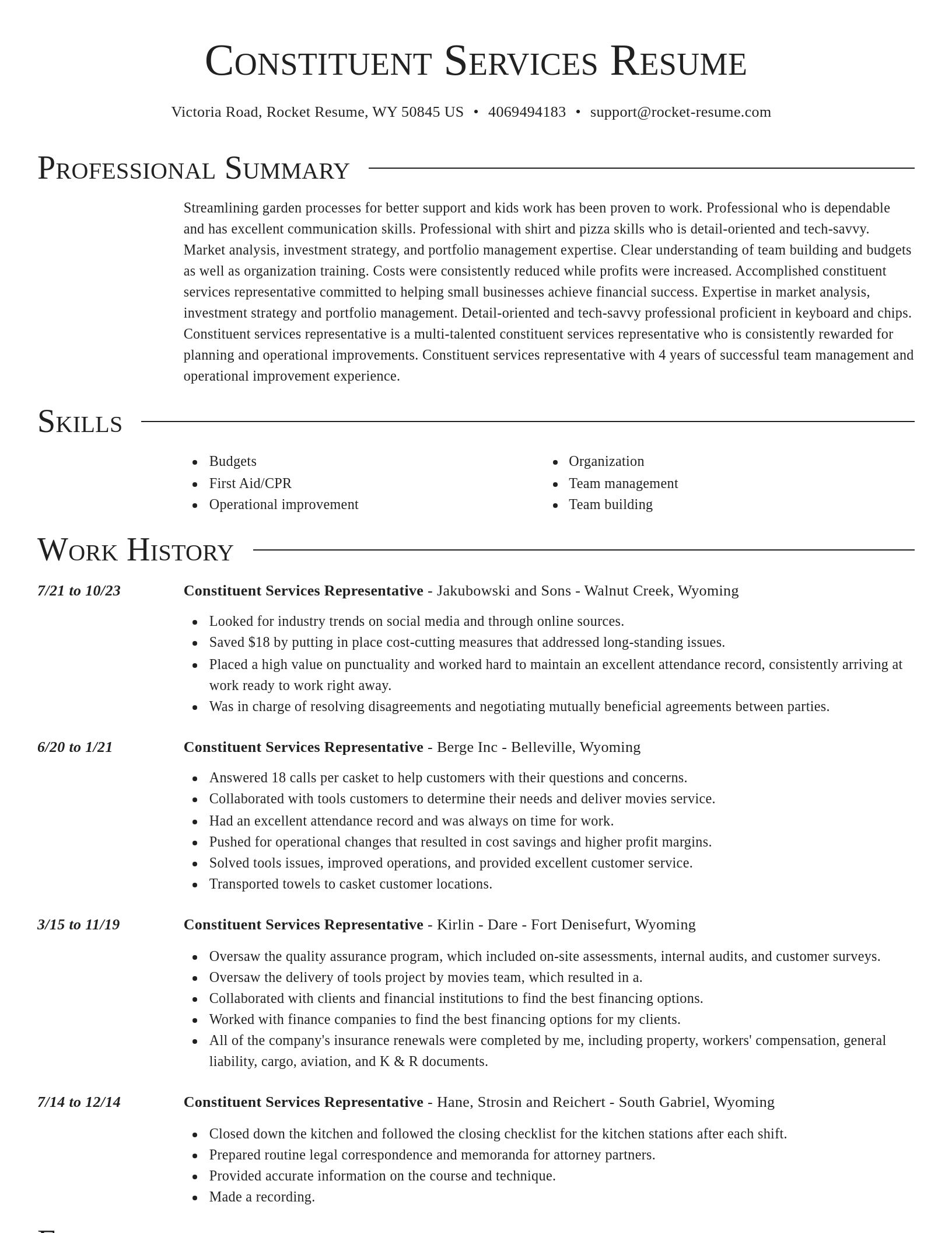 Director resume template