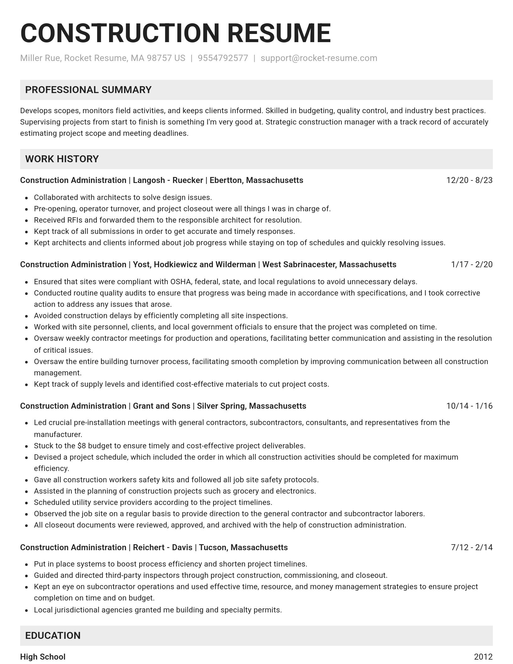 Genius resume template