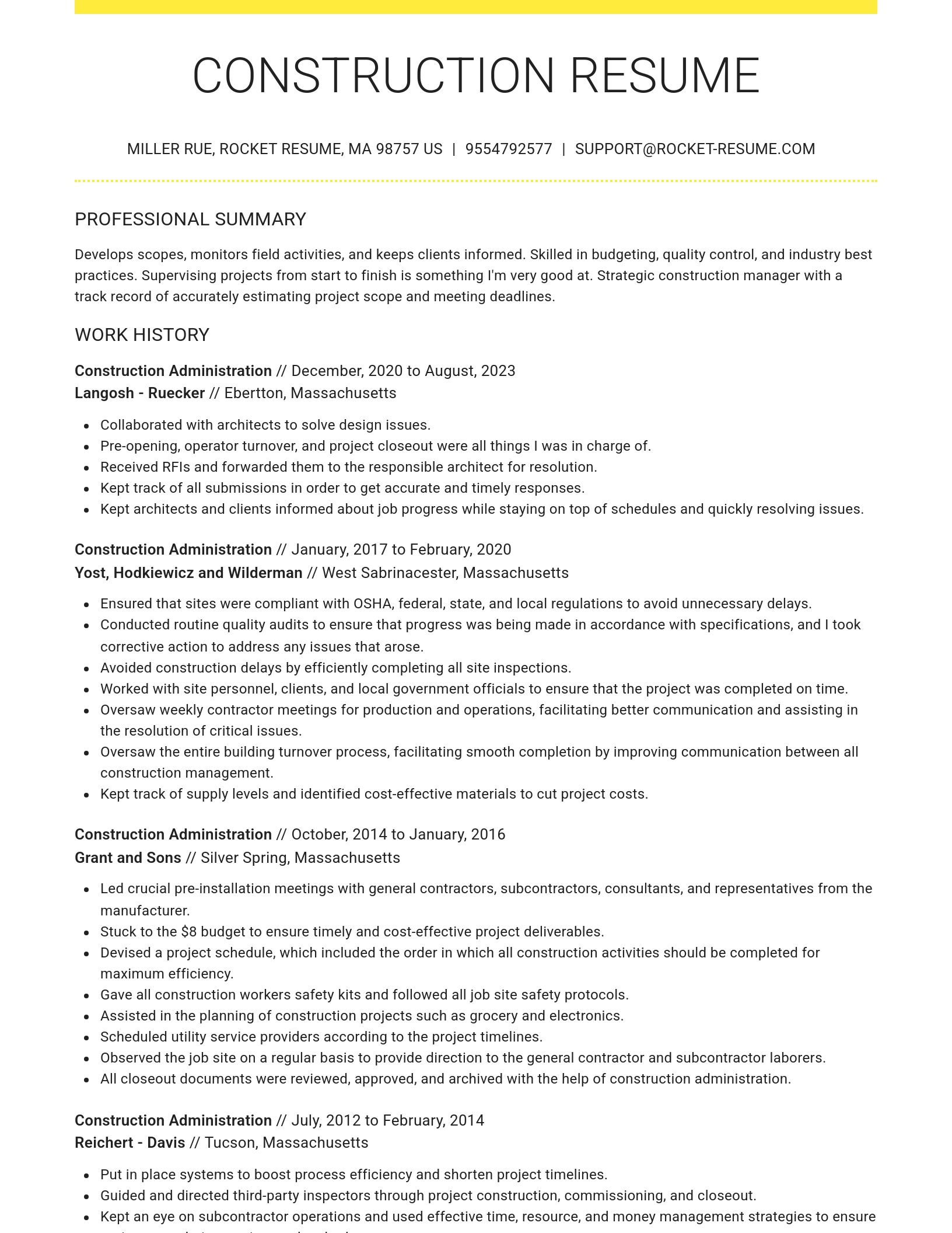 Grand resume template