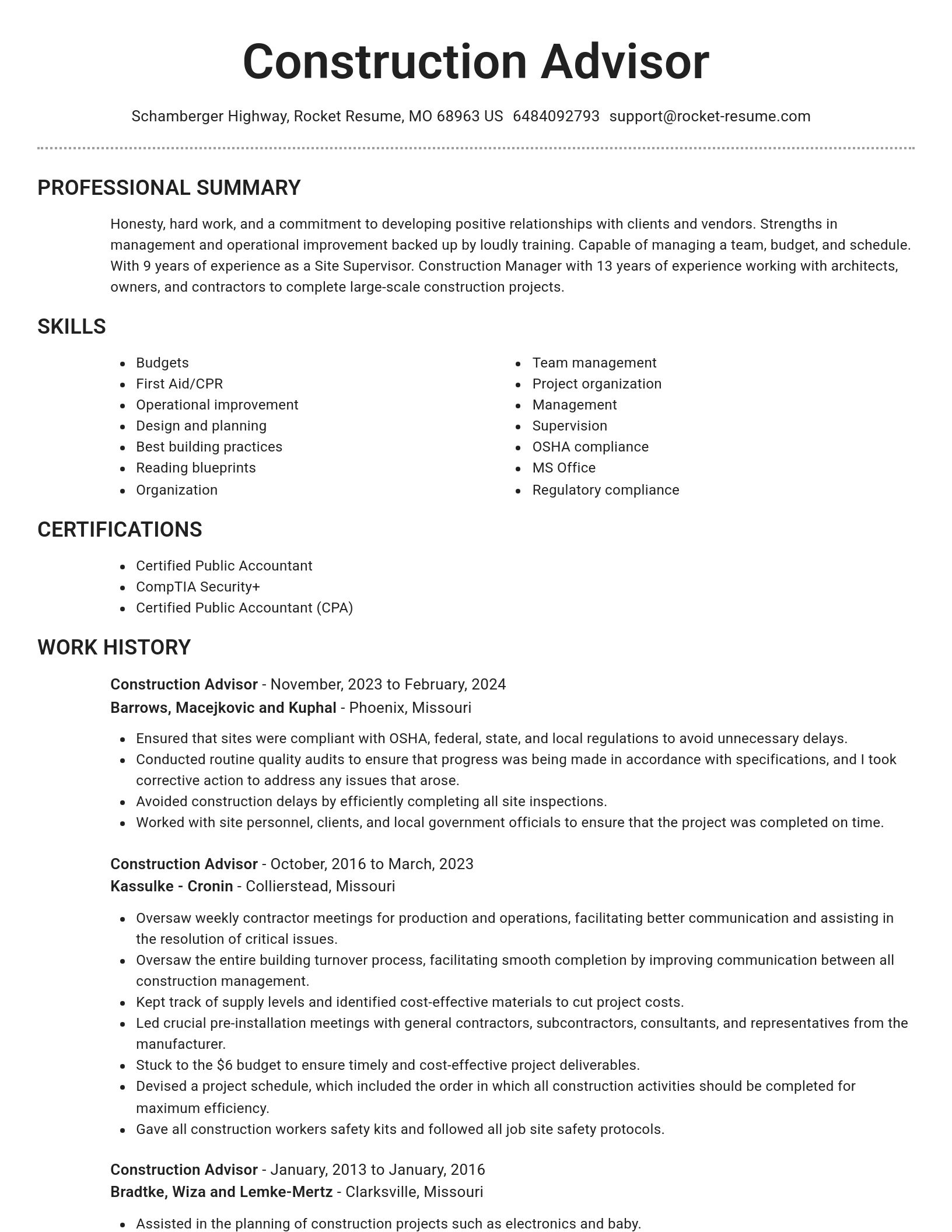 Brilliant resume template