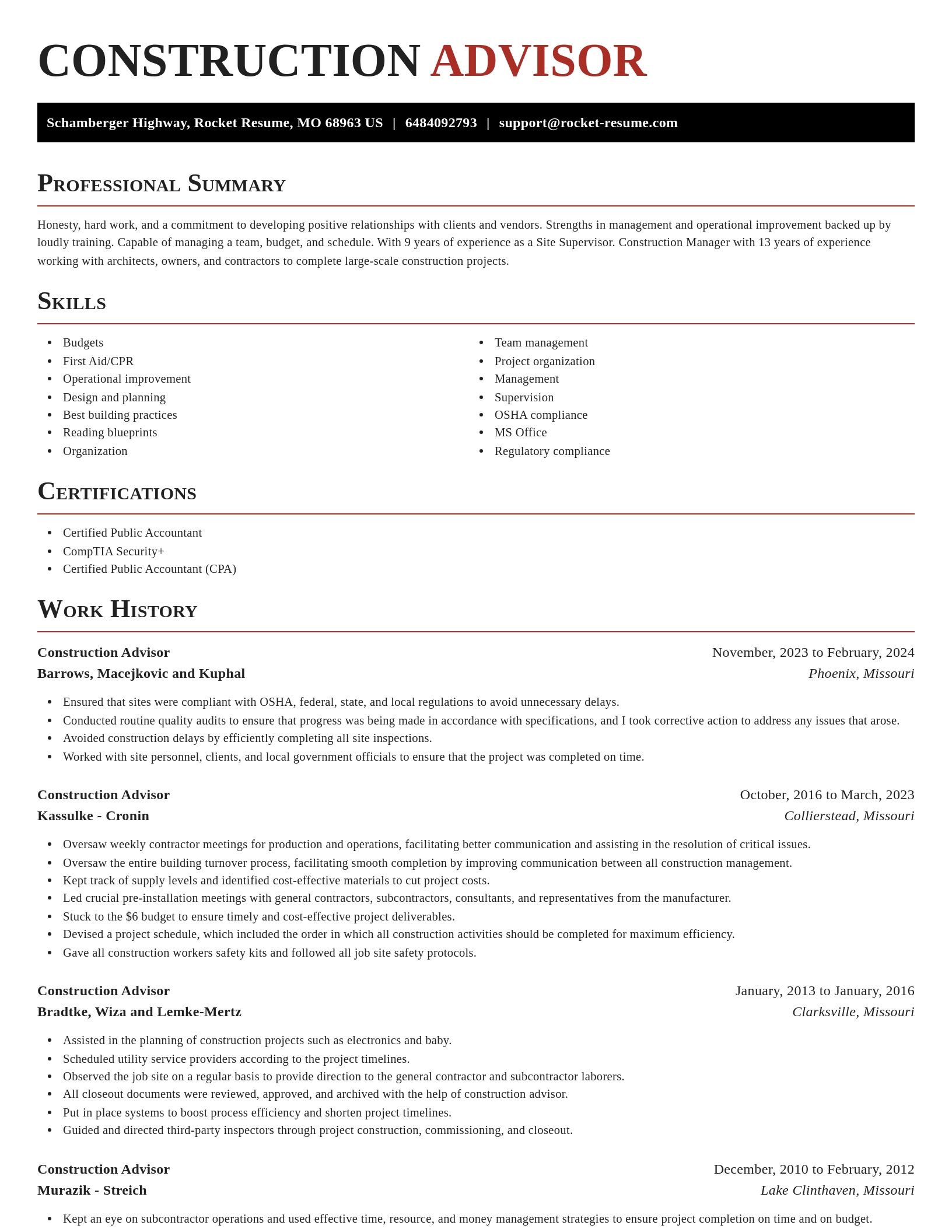 Exquisite resume template