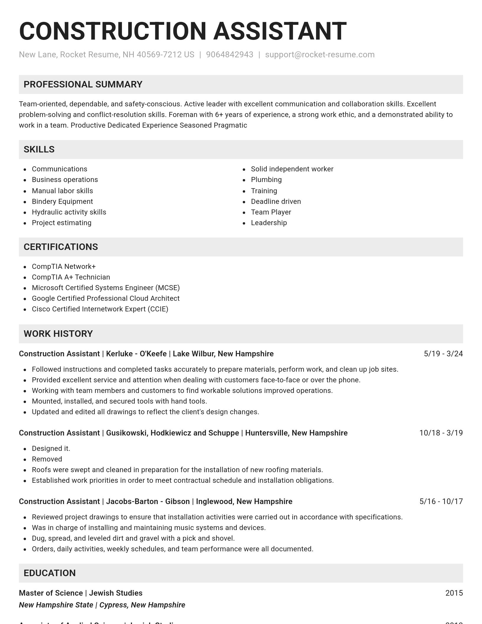 Genius resume template