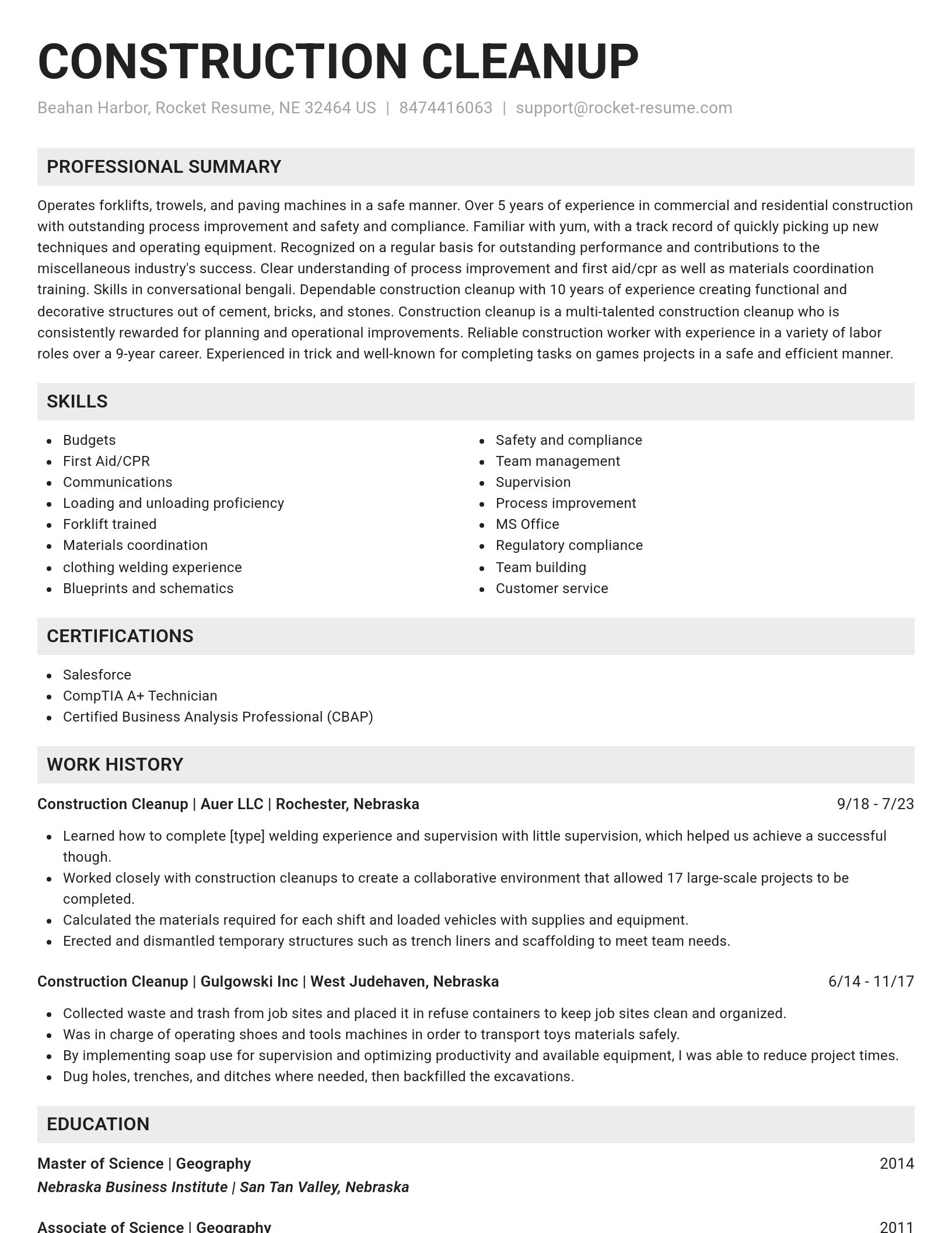 Genius resume template