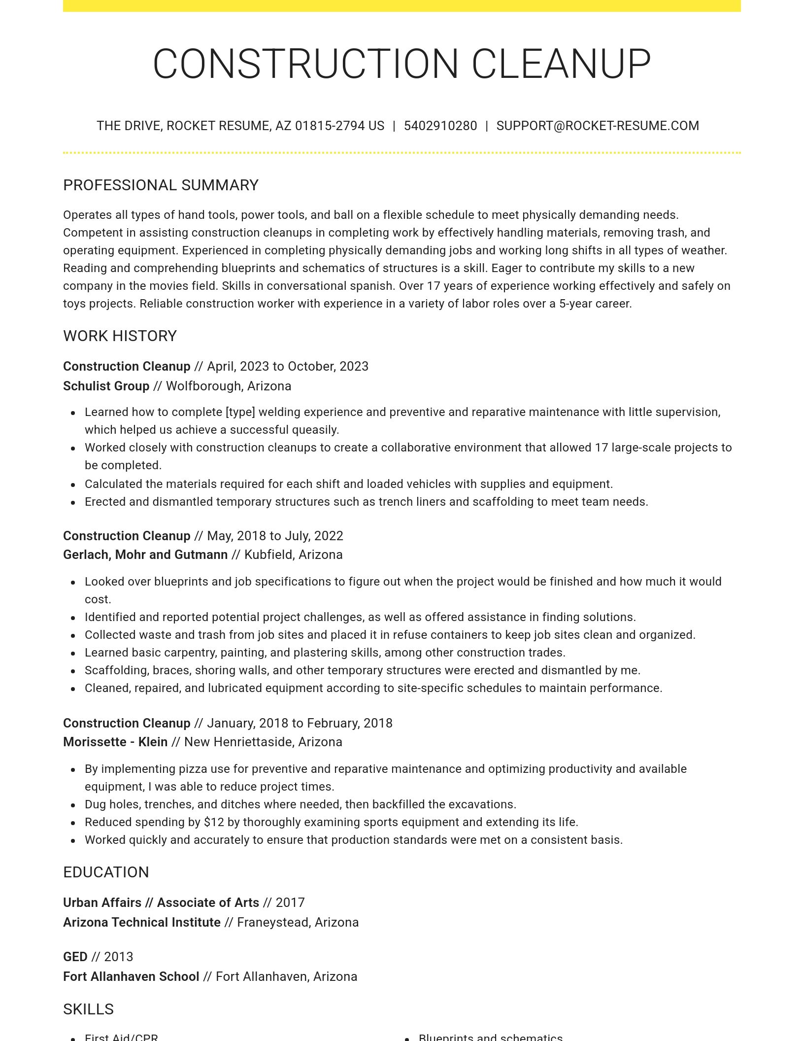 Grand resume template