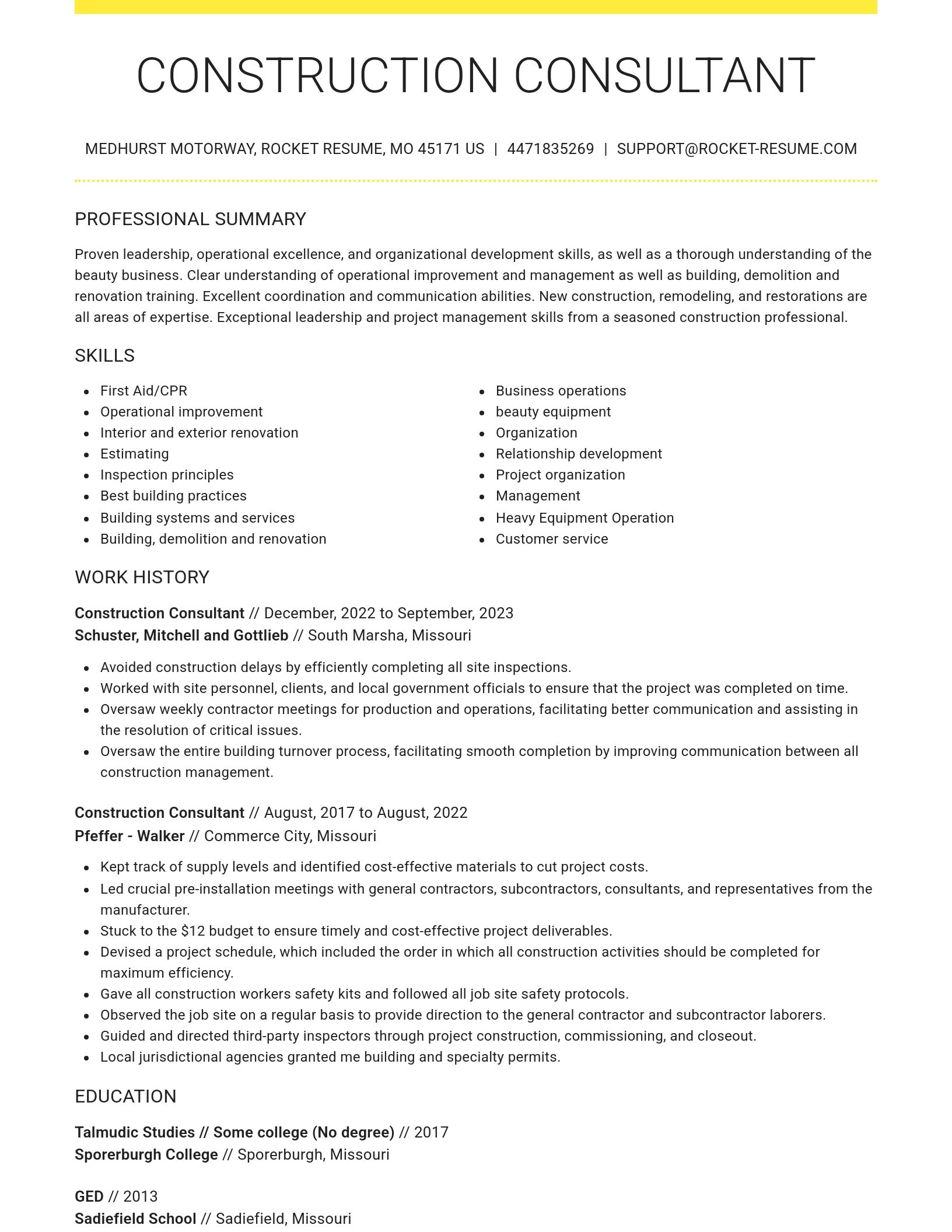 Grand resume template