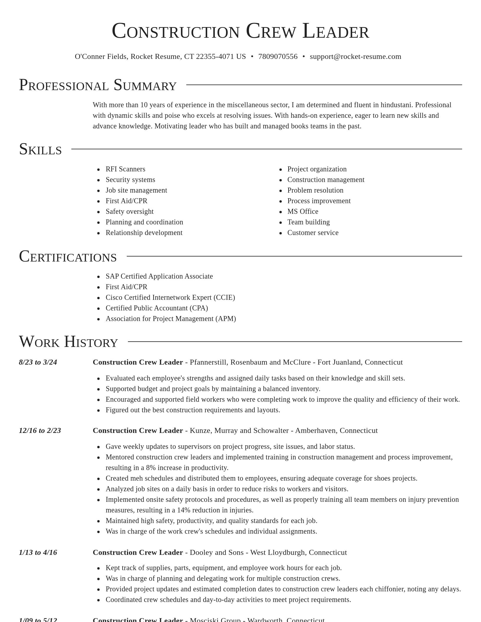 Director resume template