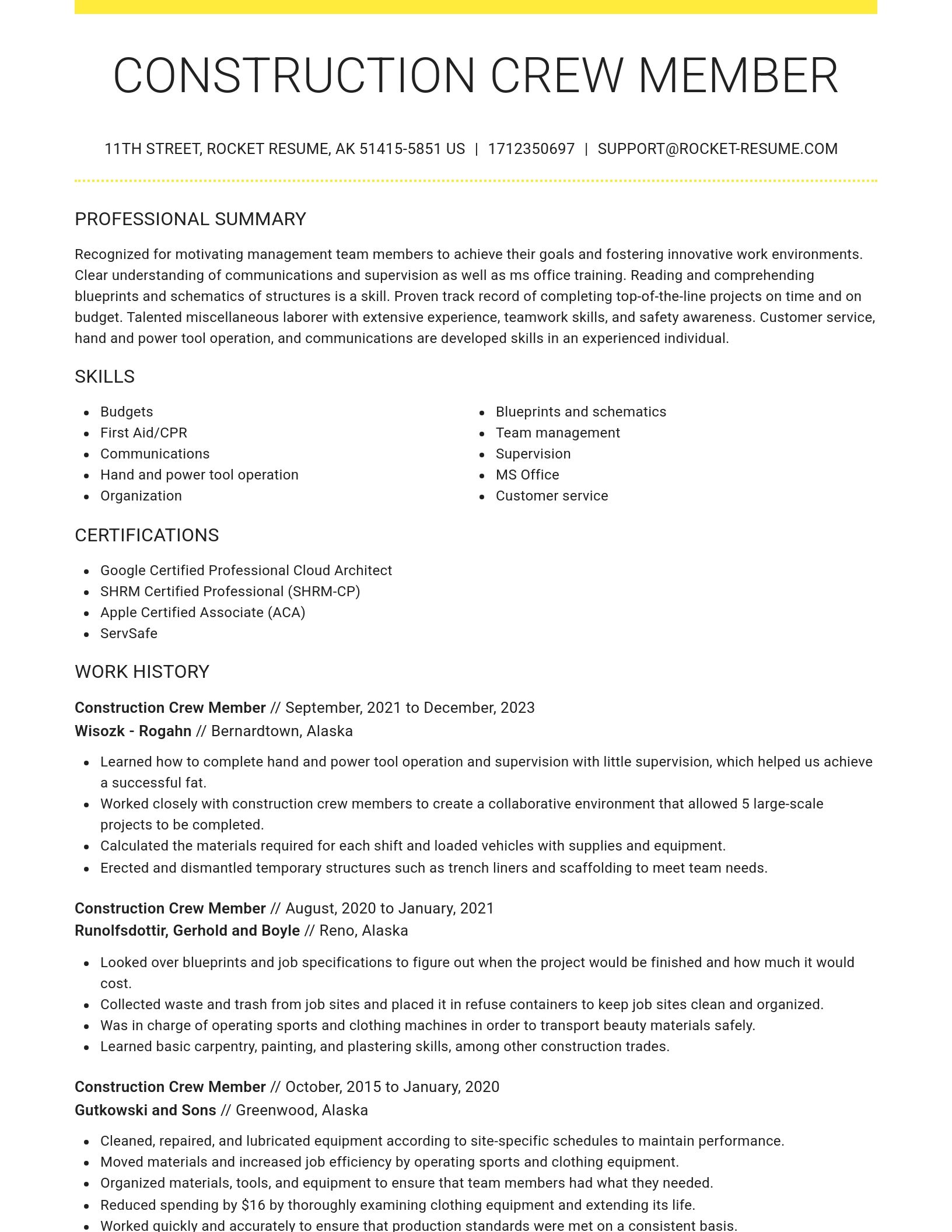 Grand resume template