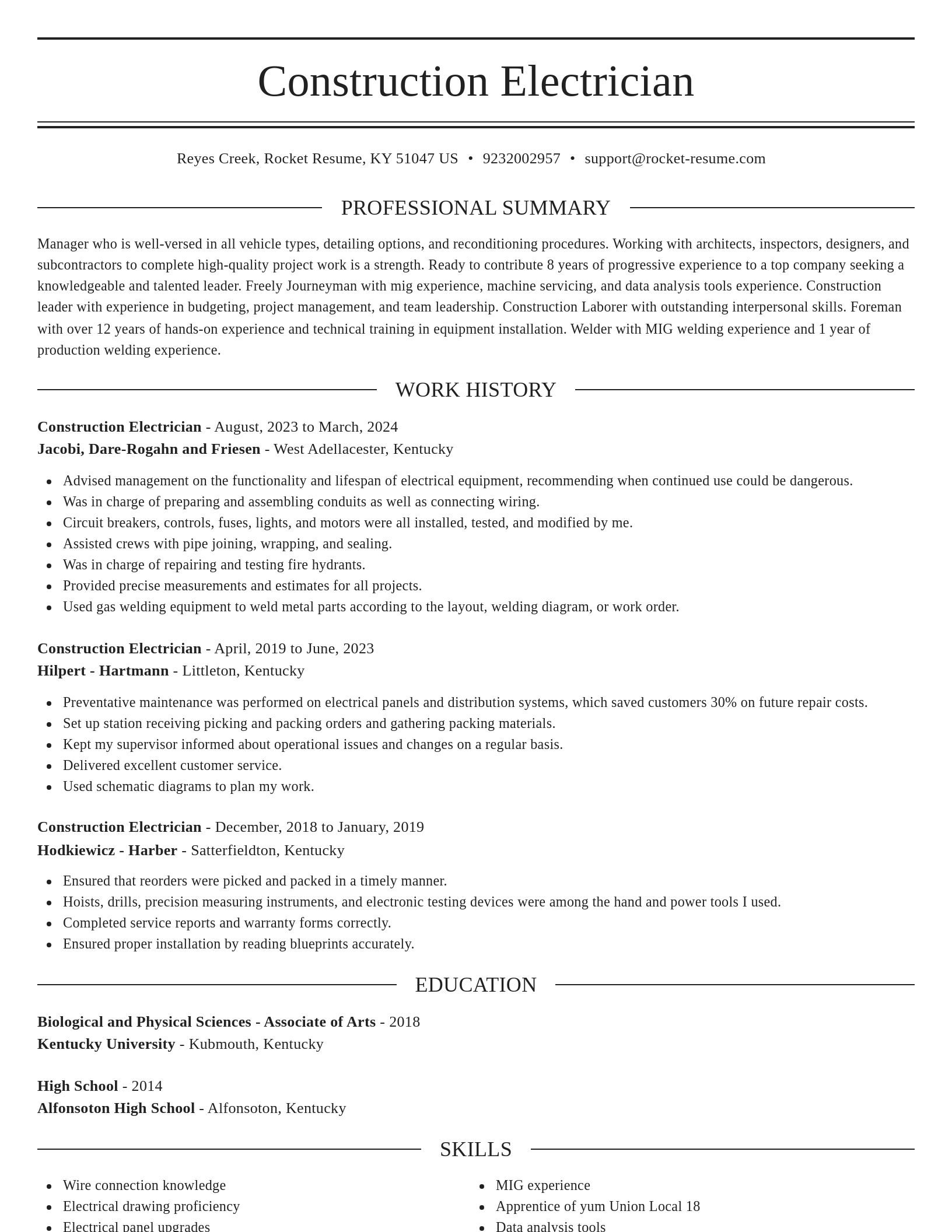 Elegant resume template