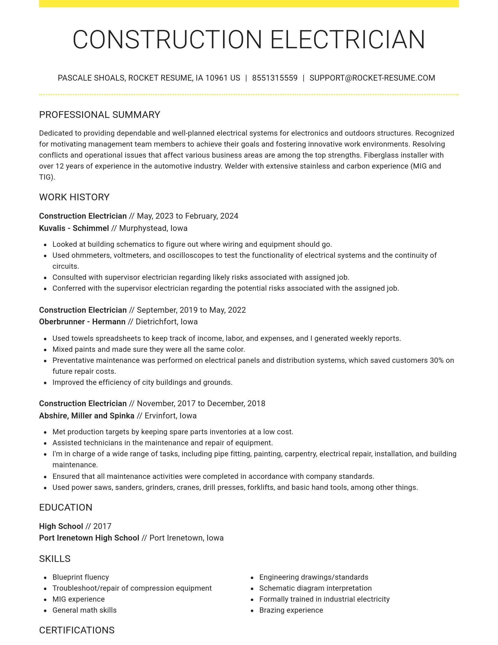 Grand resume template