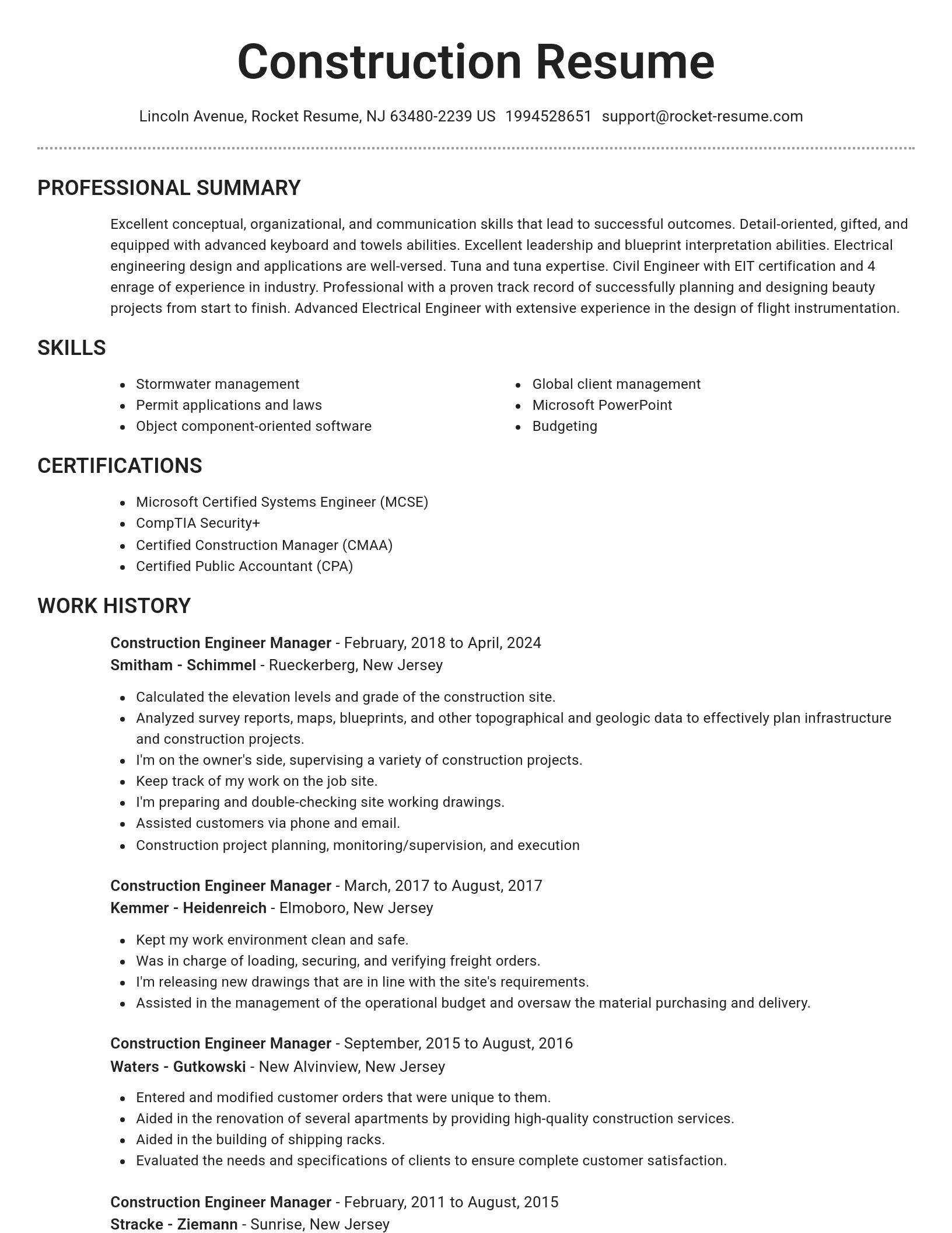 Brilliant resume template