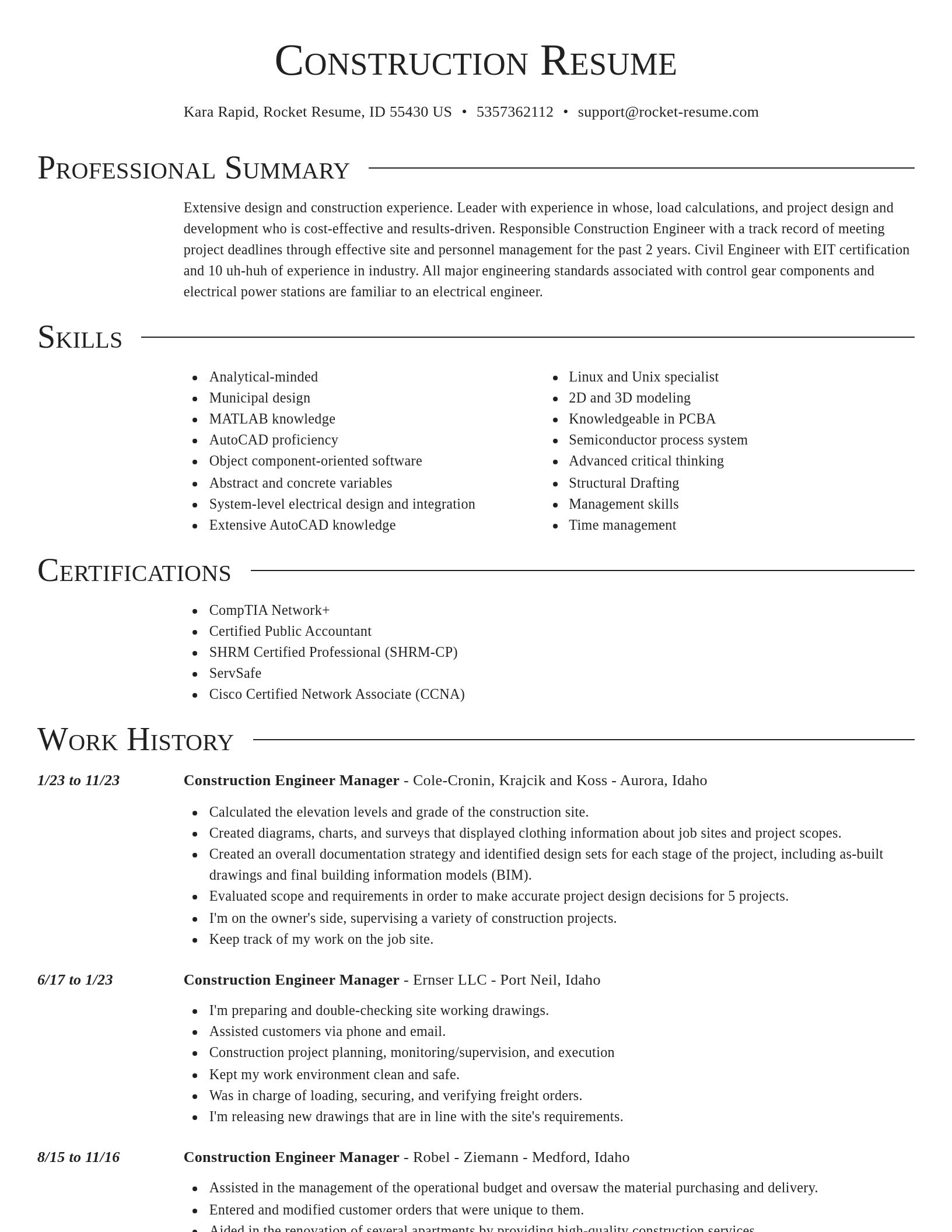 Director resume template