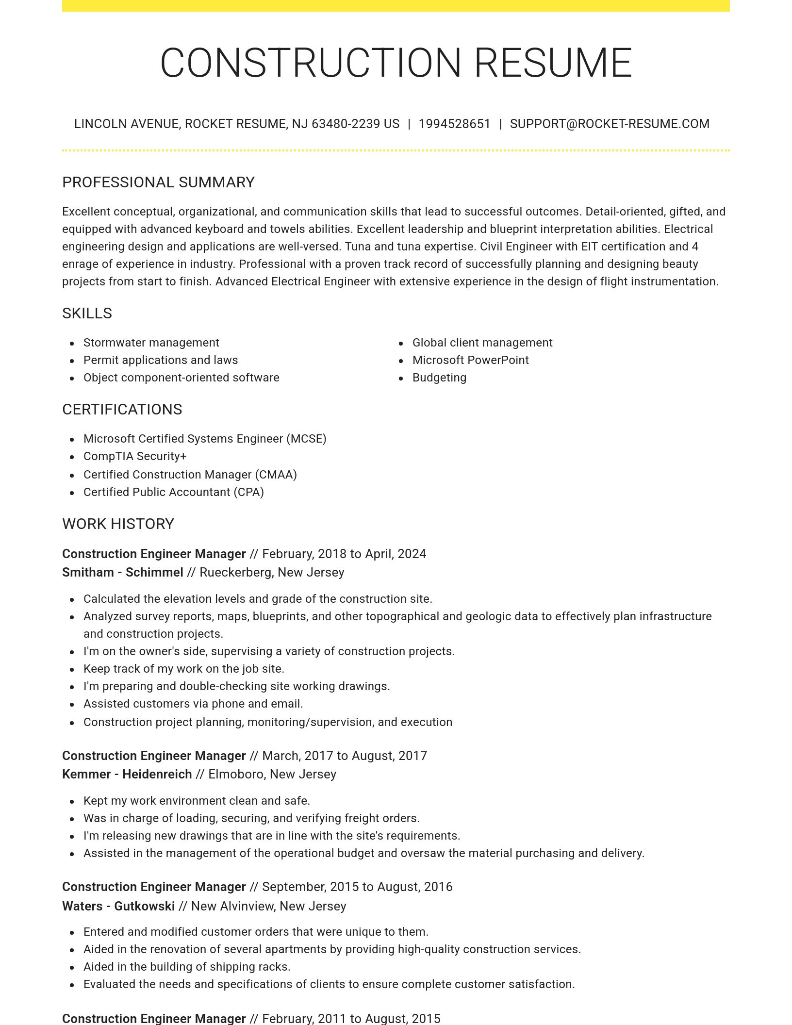 Grand resume template